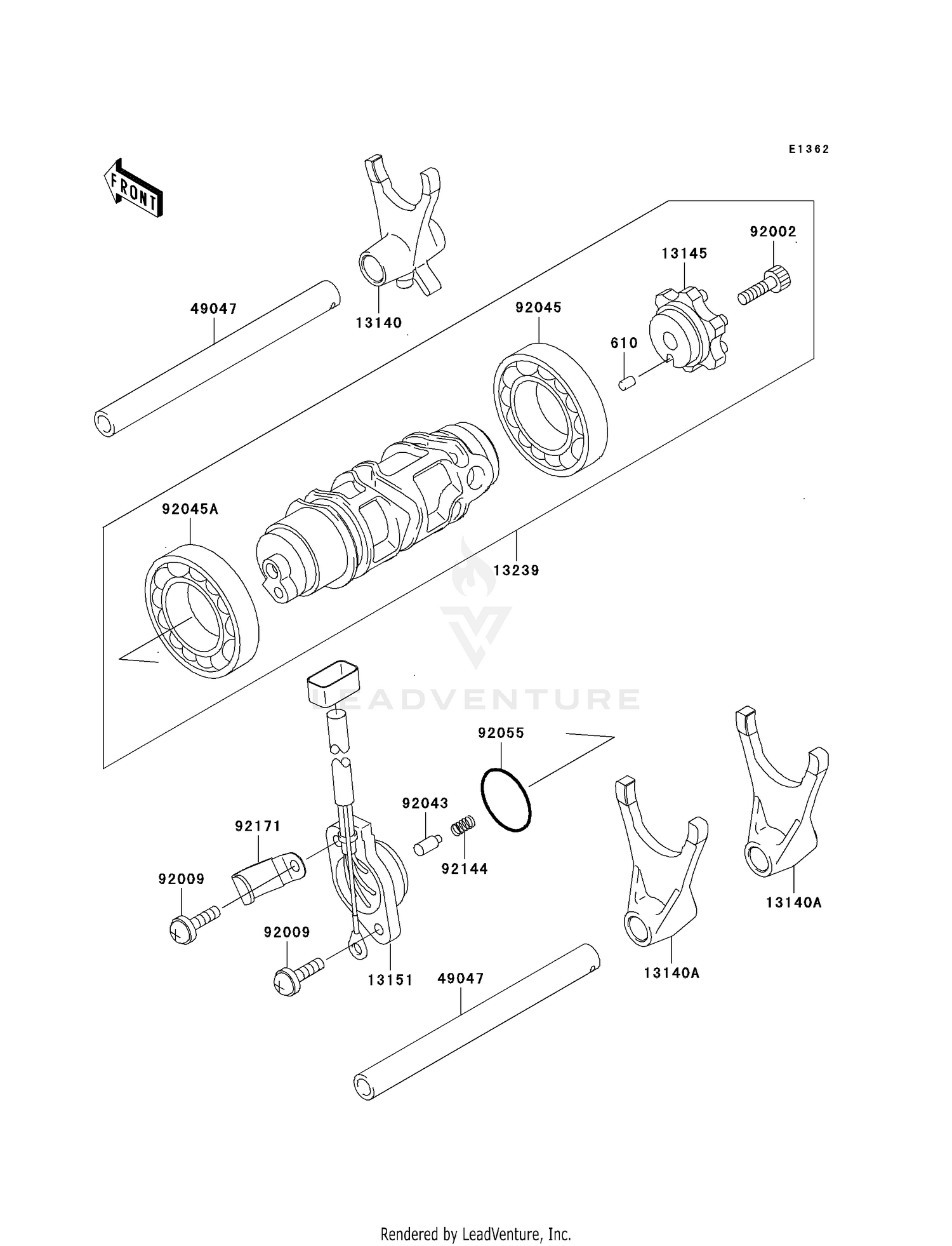 GEAR CHANGE DRUM/SHIFT FORK(S)