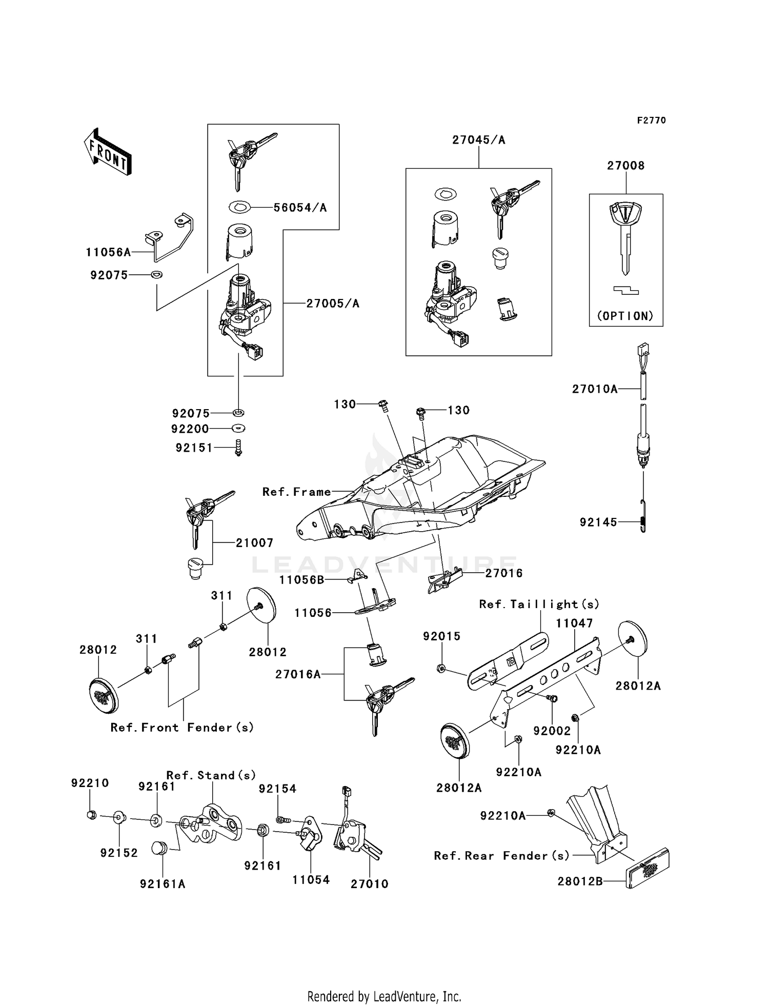 IGNITION SWITCH/LOCKS/REFLECTORS