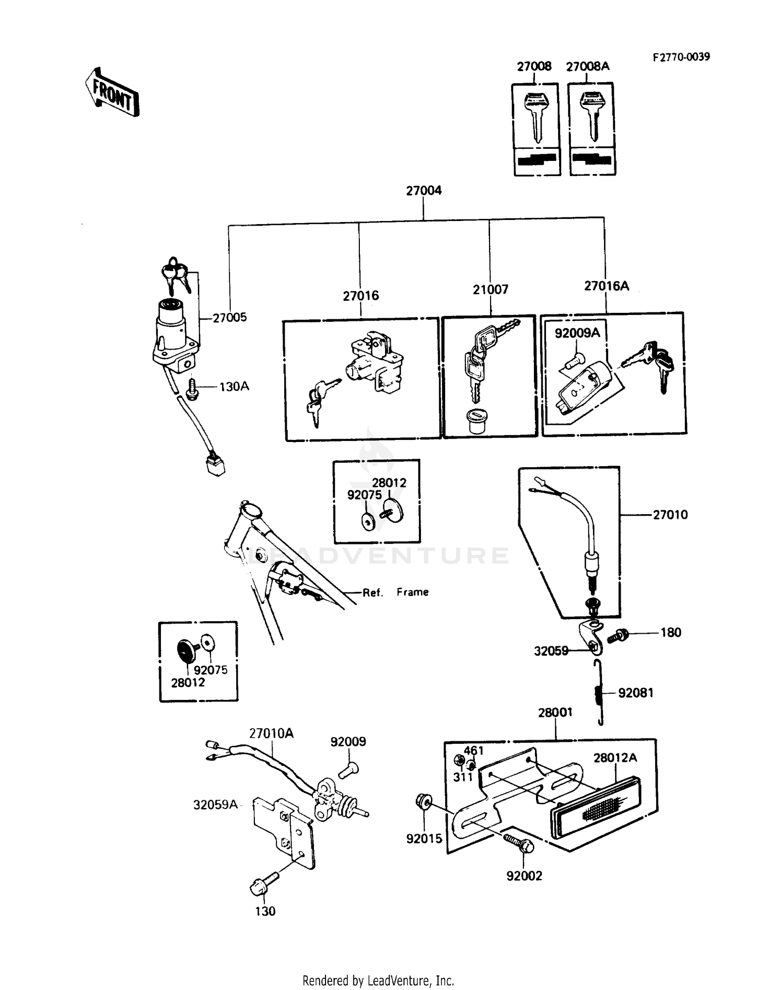 IGNITION SWITCH/LOCKS/REFLECTORS