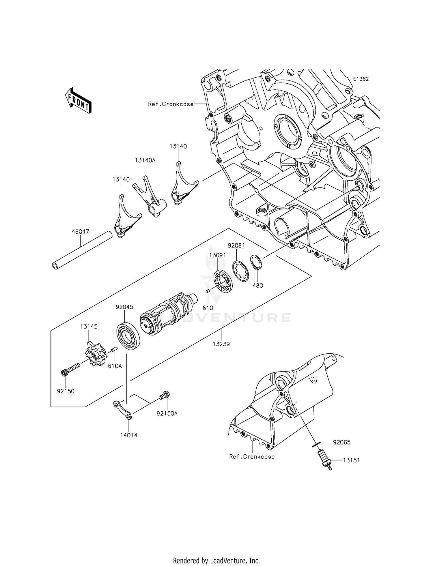 GEAR CHANGE DRUM/SHIFT FORK(S)