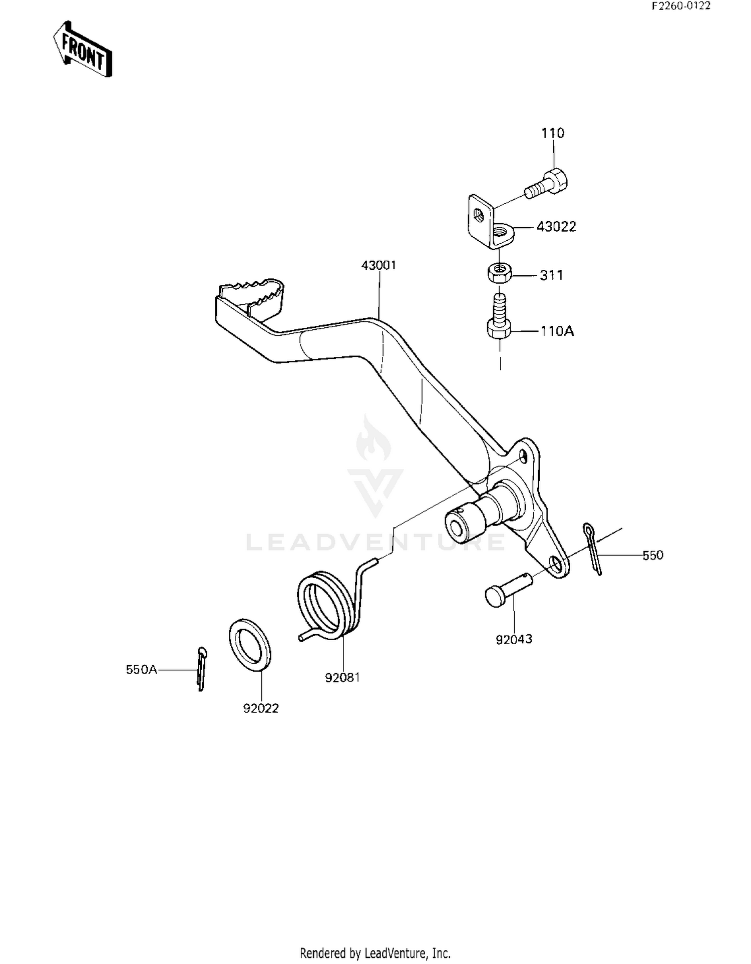 BRAKE PEDAL ('84 A1)