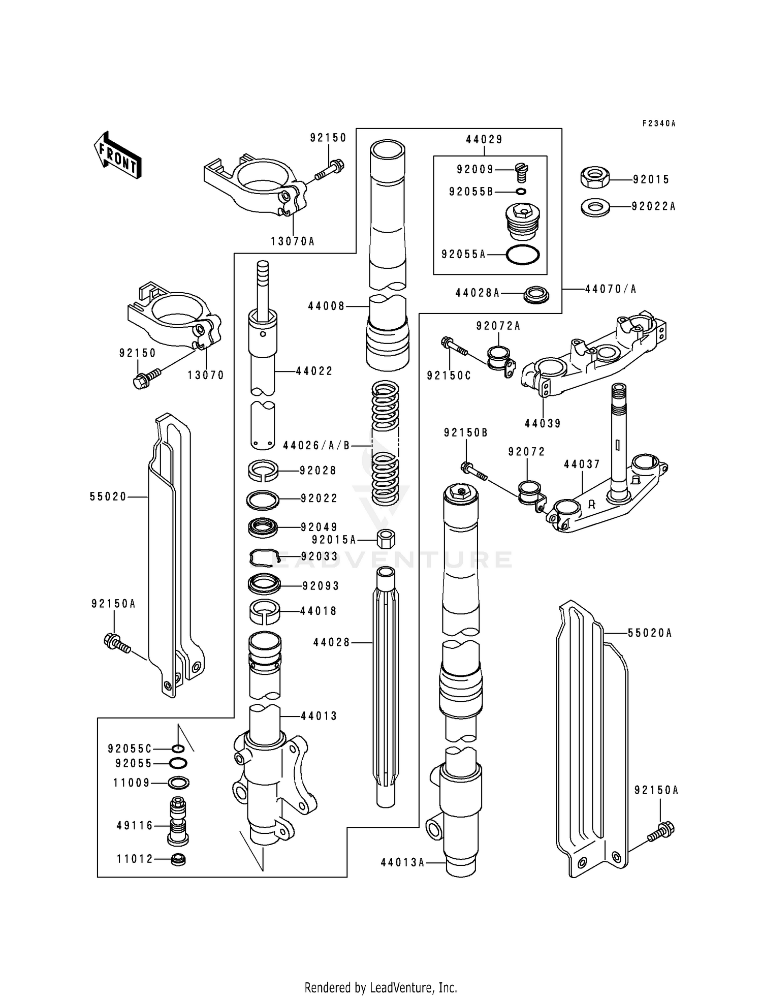 FRONT FORK (KDX200-E5/E6)