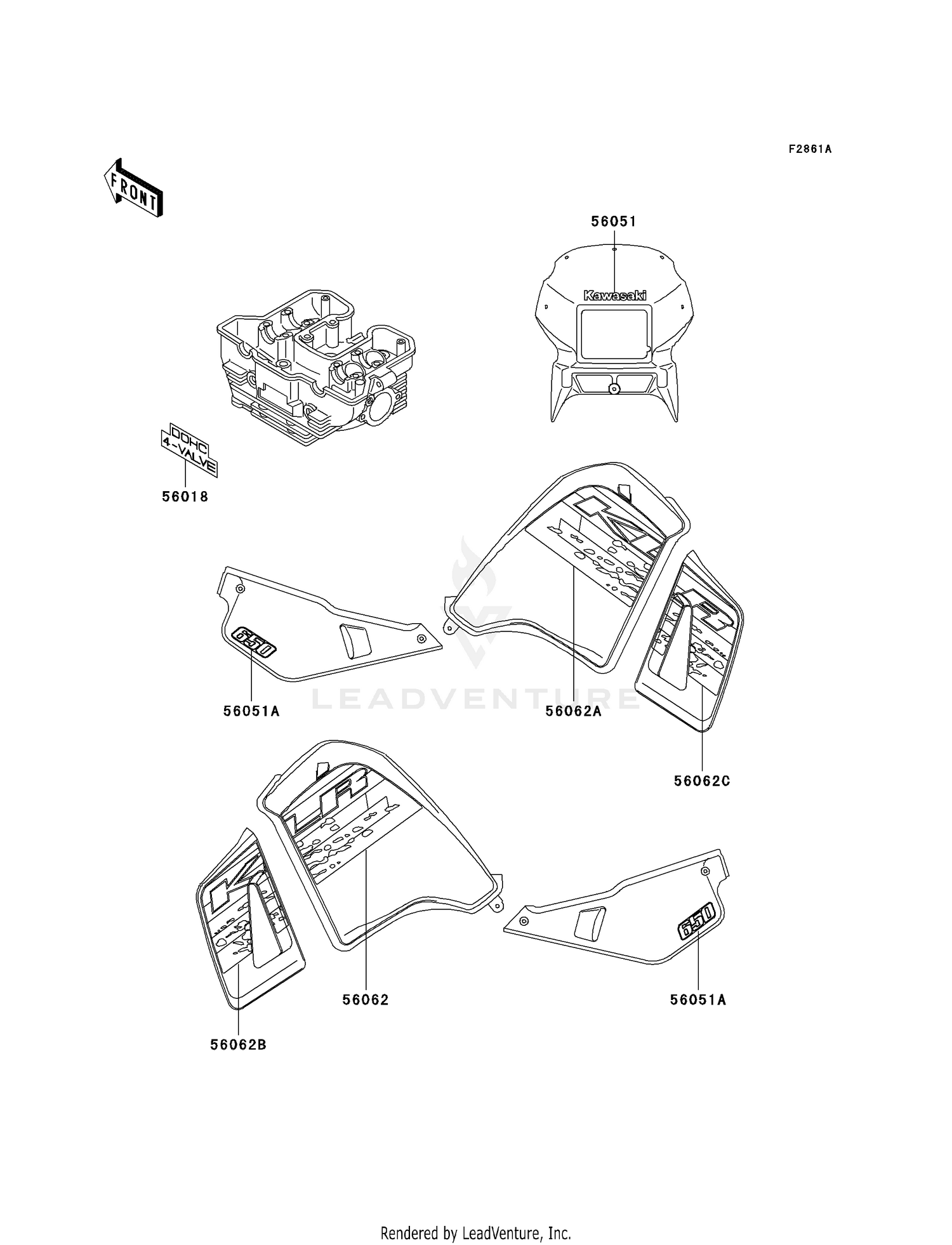 DECALS (GREEN)(KL650-A13)