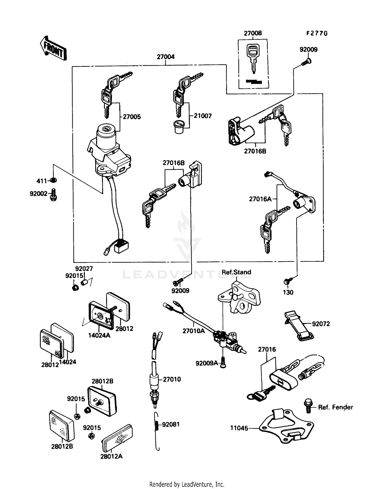 IGNITION SWITCH/LOCKS/REFLECTORS