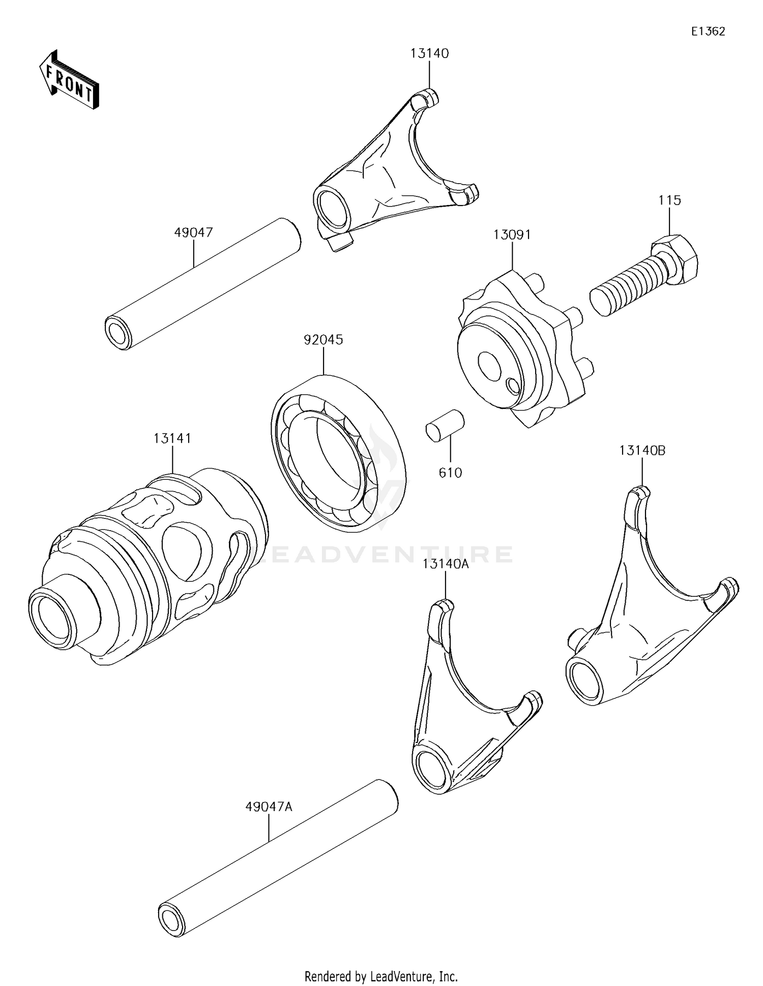 Gear Change Drum/Shift Fork(s)