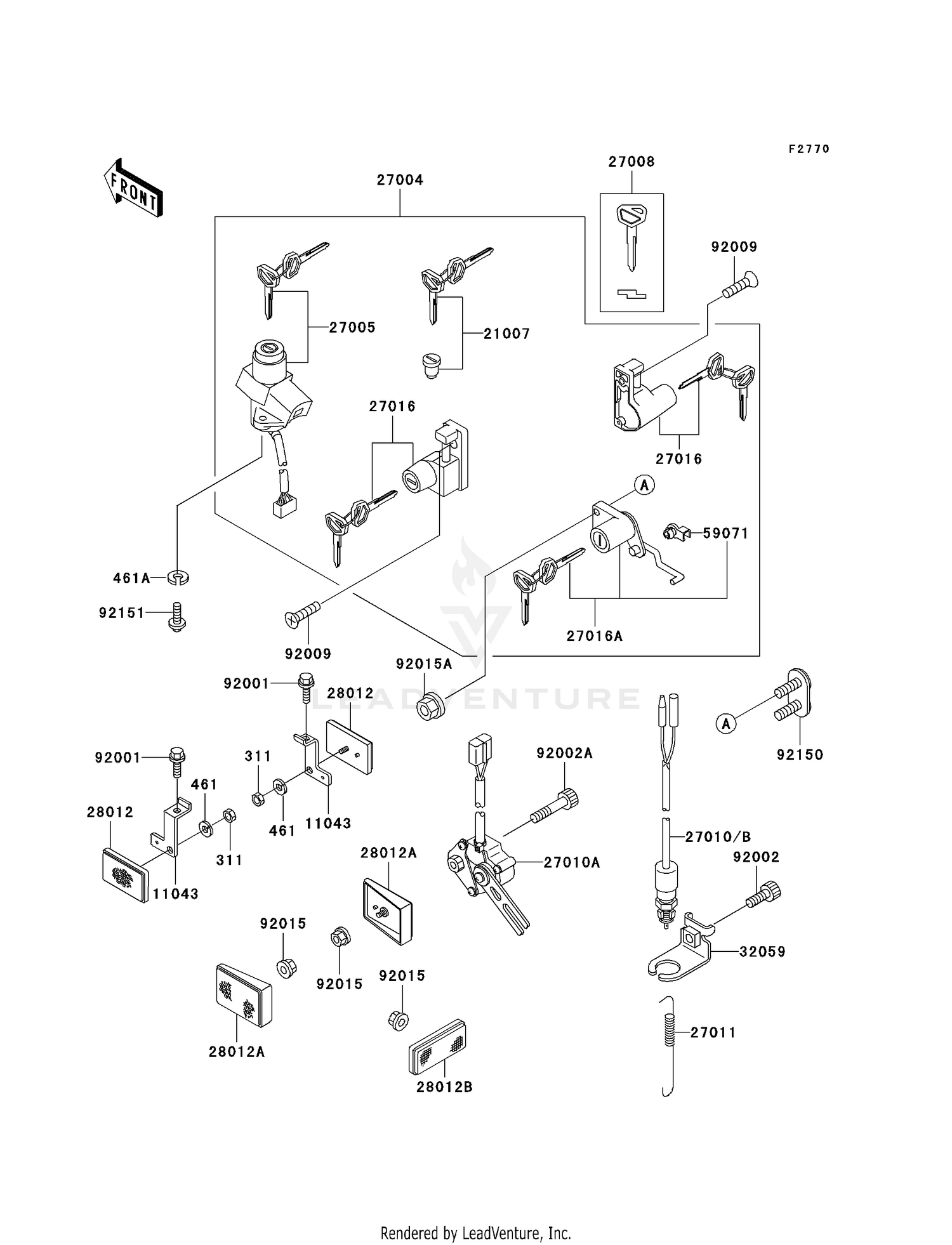 IGNITION SWITCH/LOCKS/REFLECTORS