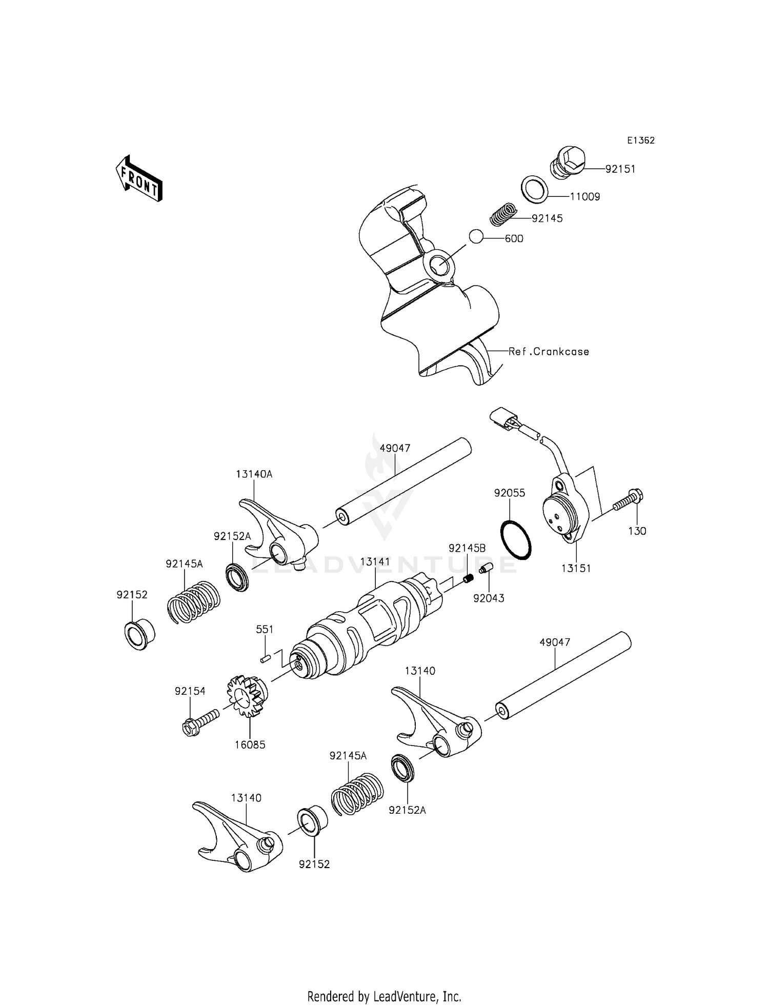 GEAR CHANGE DRUM/SHIFT FORK(S)