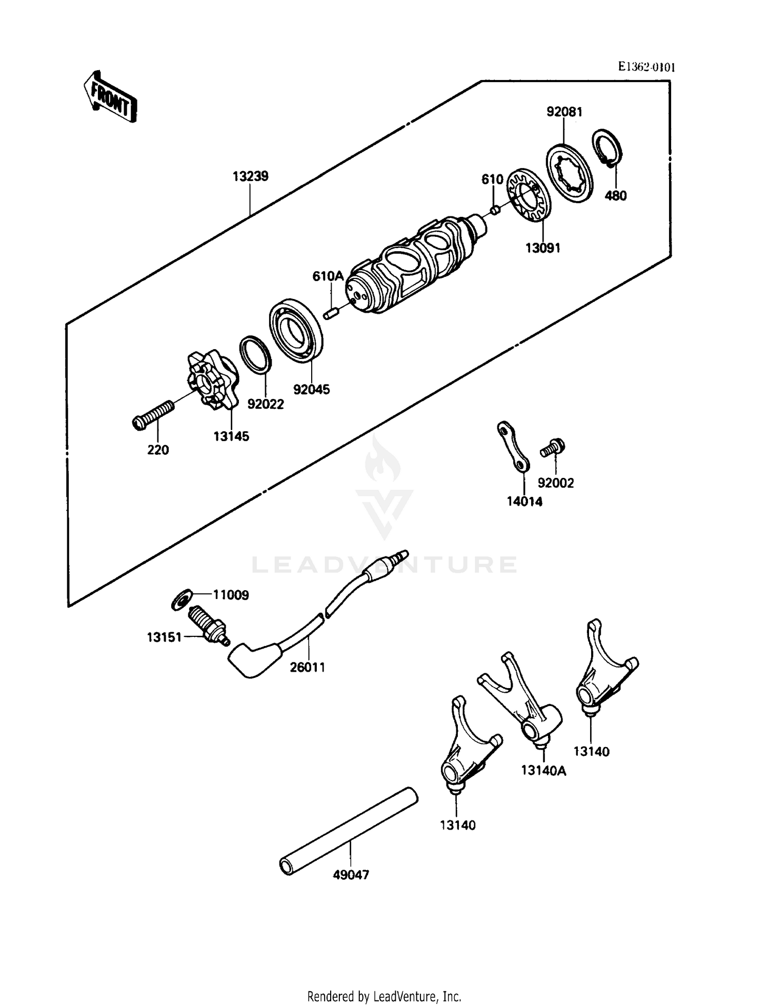 GEAR CHANGE DRUM/SHIFT FORK(S)
