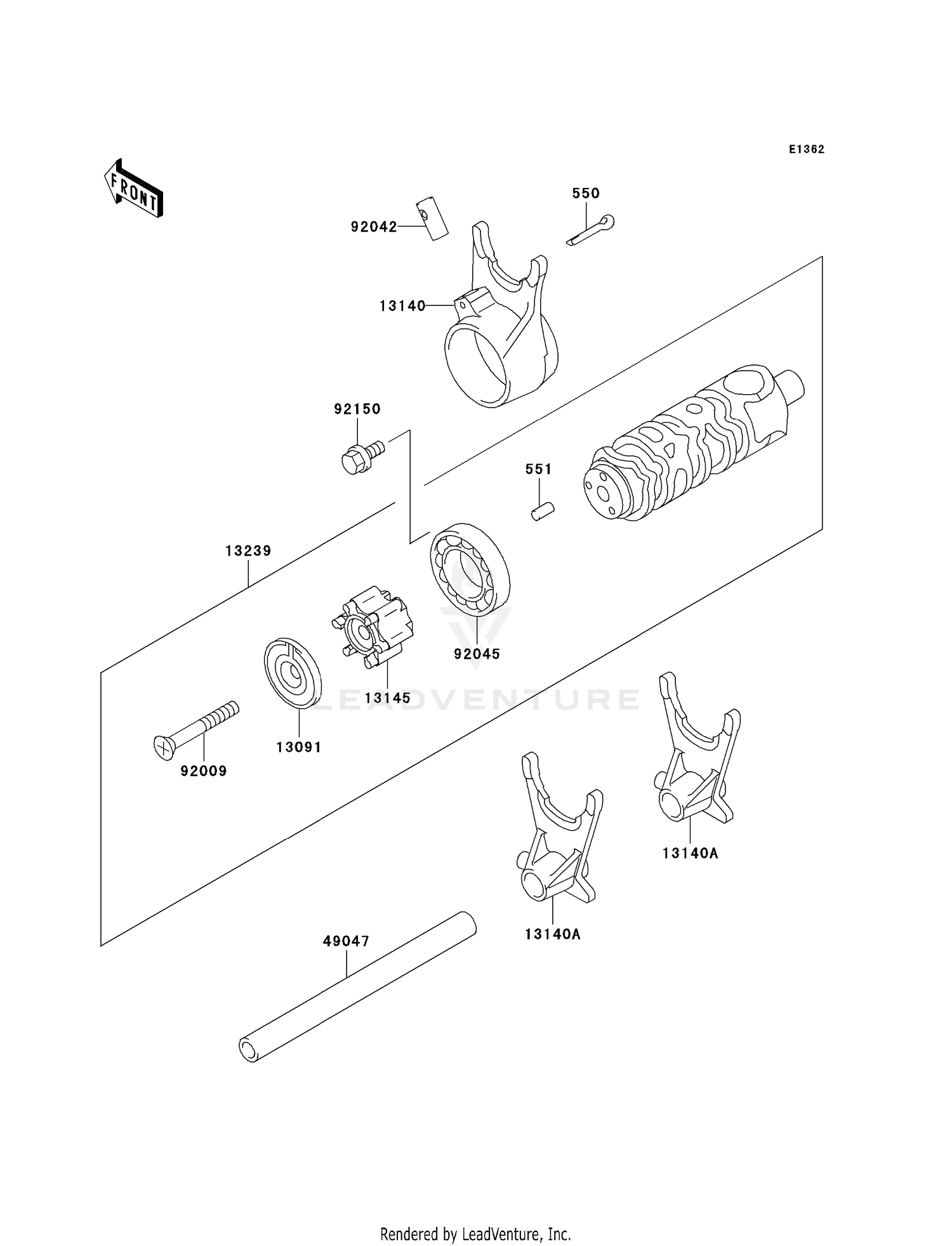 GEAR CHANGE DRUM/SHIFT FORK(S)