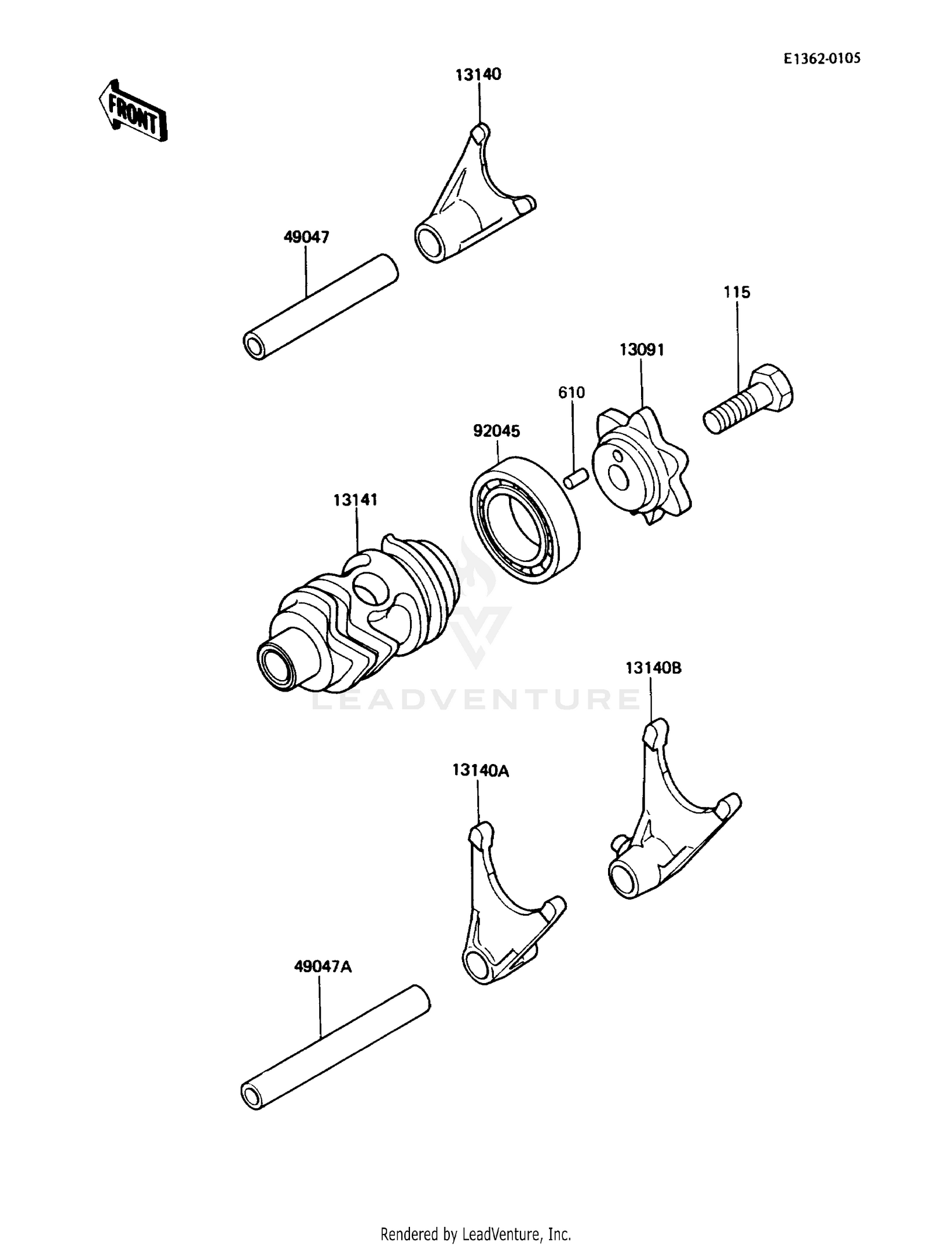 GEAR CHANGE DRUM/SHIFT FORK(S)