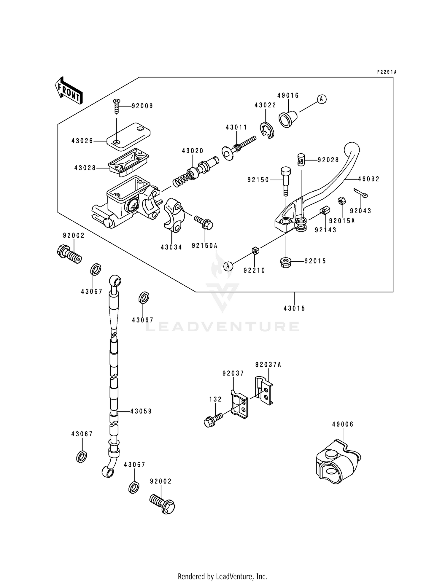 FRONT MASTER CYLINDER (KX80-R7)