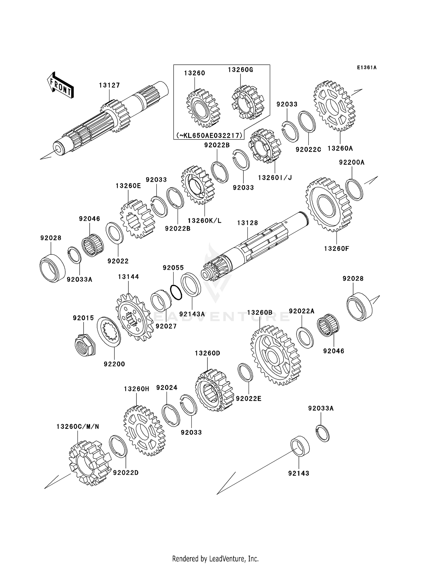 TRANSMISSION (KL650AE032210-)