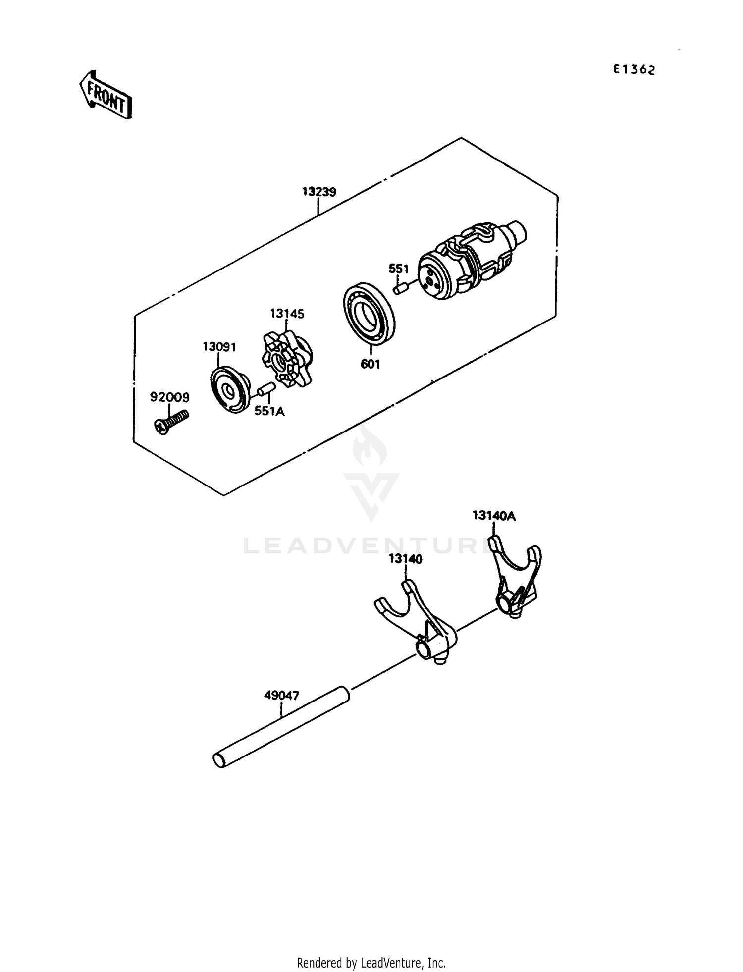 GEAR CHANGE DRUM/SHIFT FORK(S)