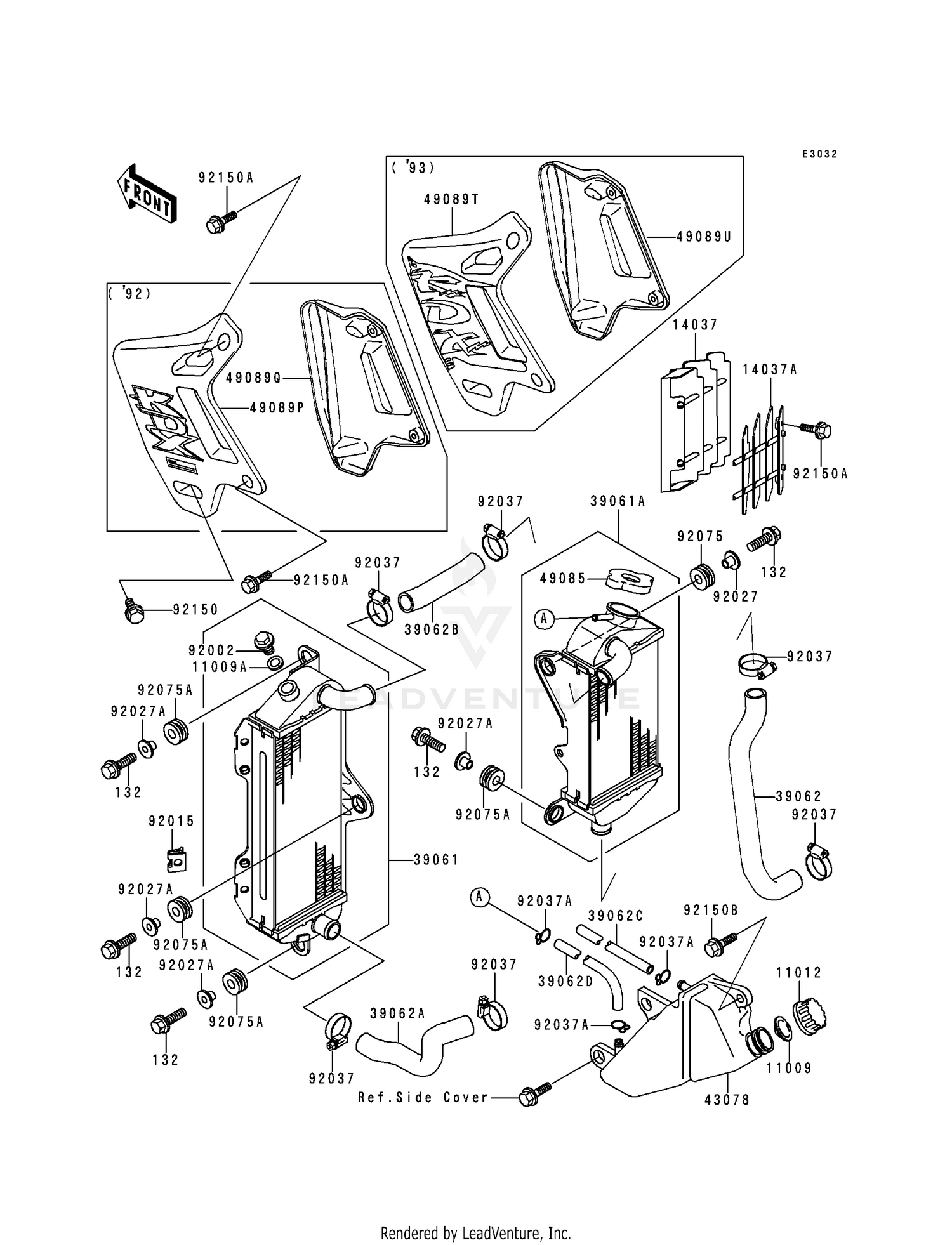 RADIATOR (KDX200-E4/E5)