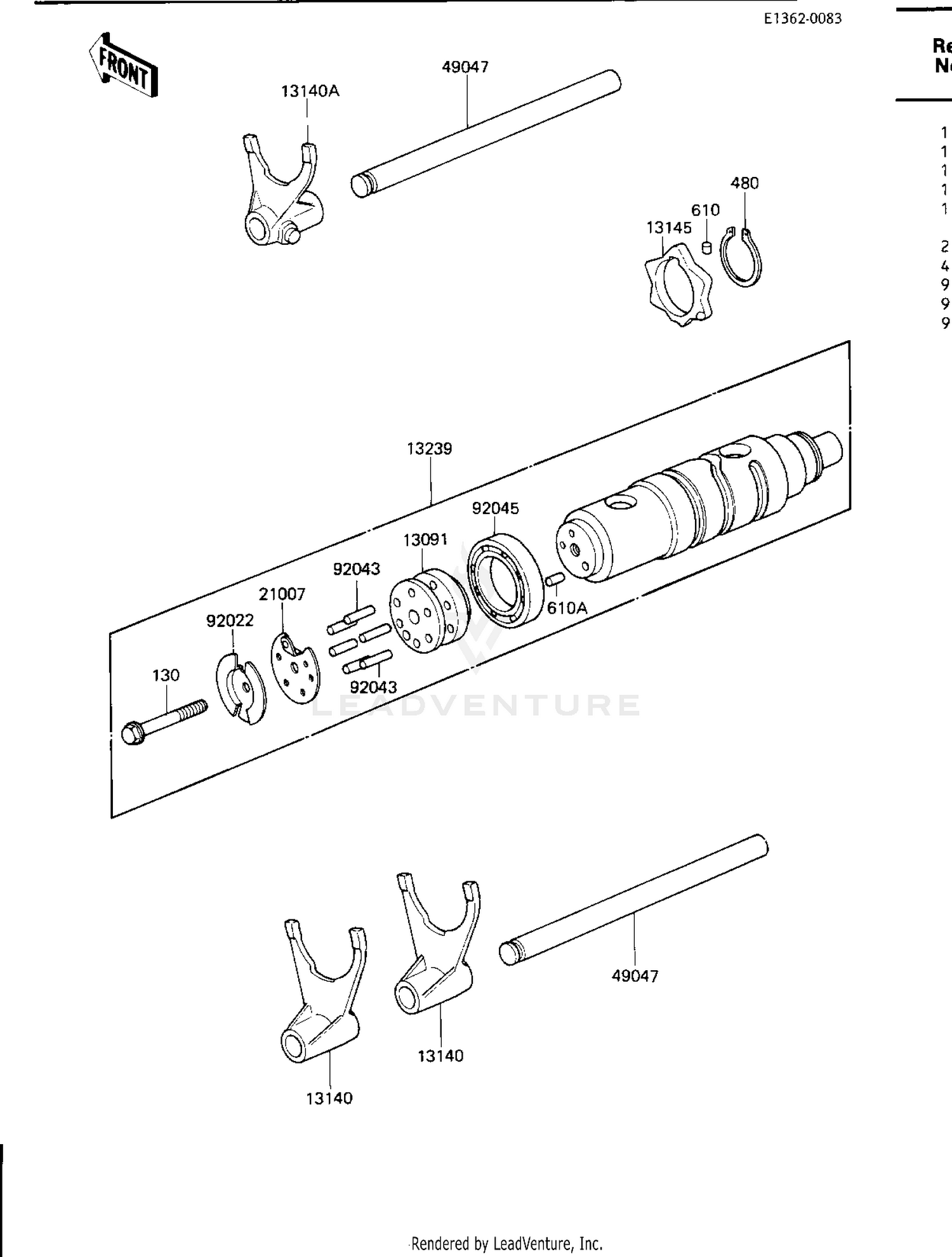 GEAR CHANGE DRUM & FORKS