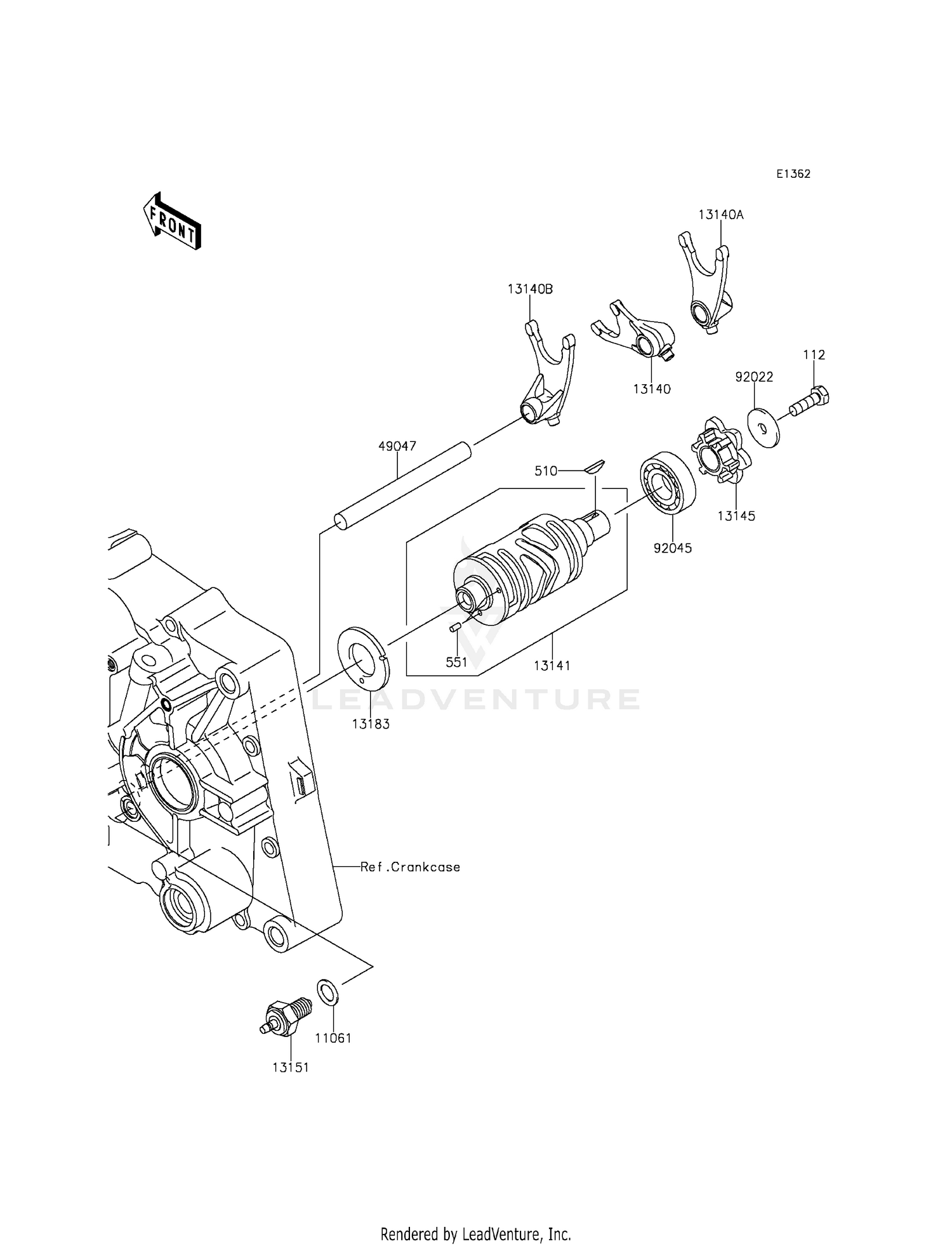 GEAR CHANGE DRUM/SHIFT FORK(S)