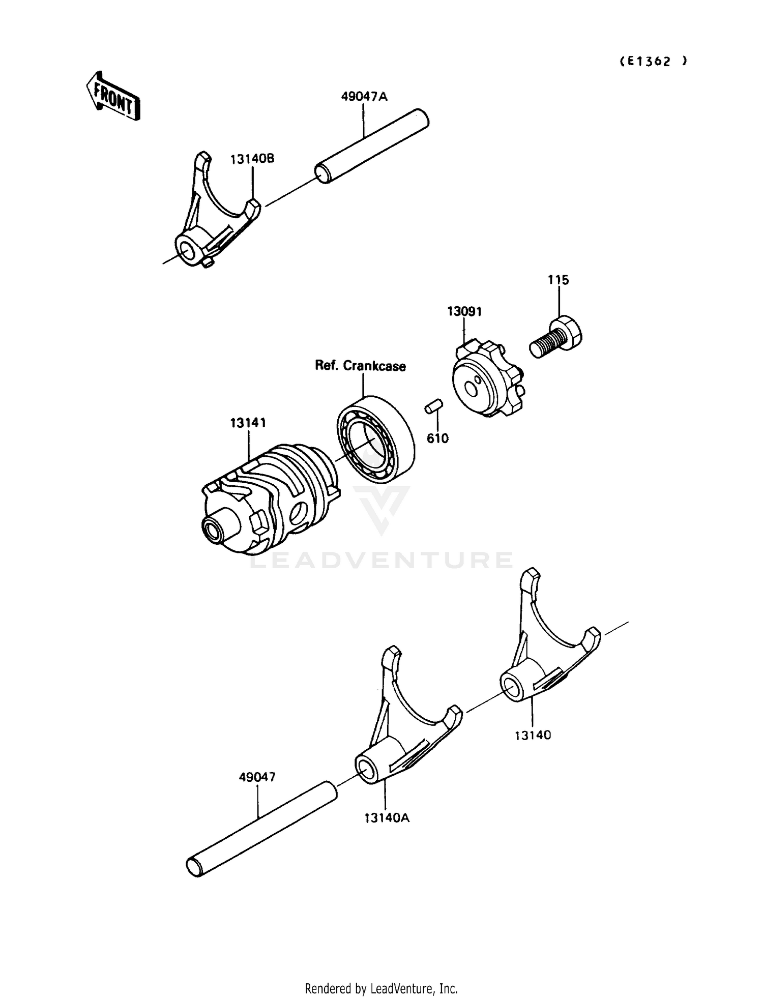 GEAR CHANGE DRUM/SHIFT FORK(S)