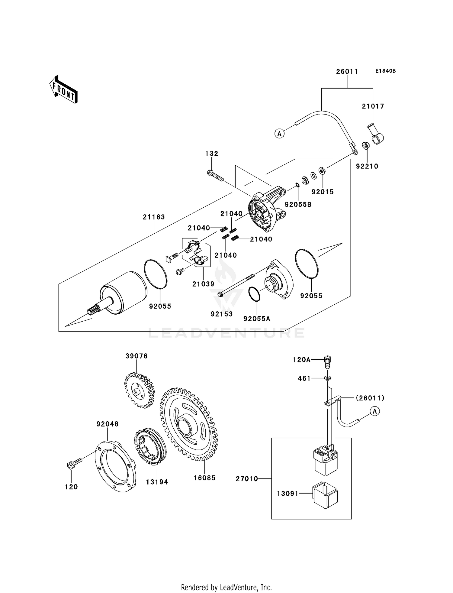 STARTER MOTOR (B9F/BBF)
