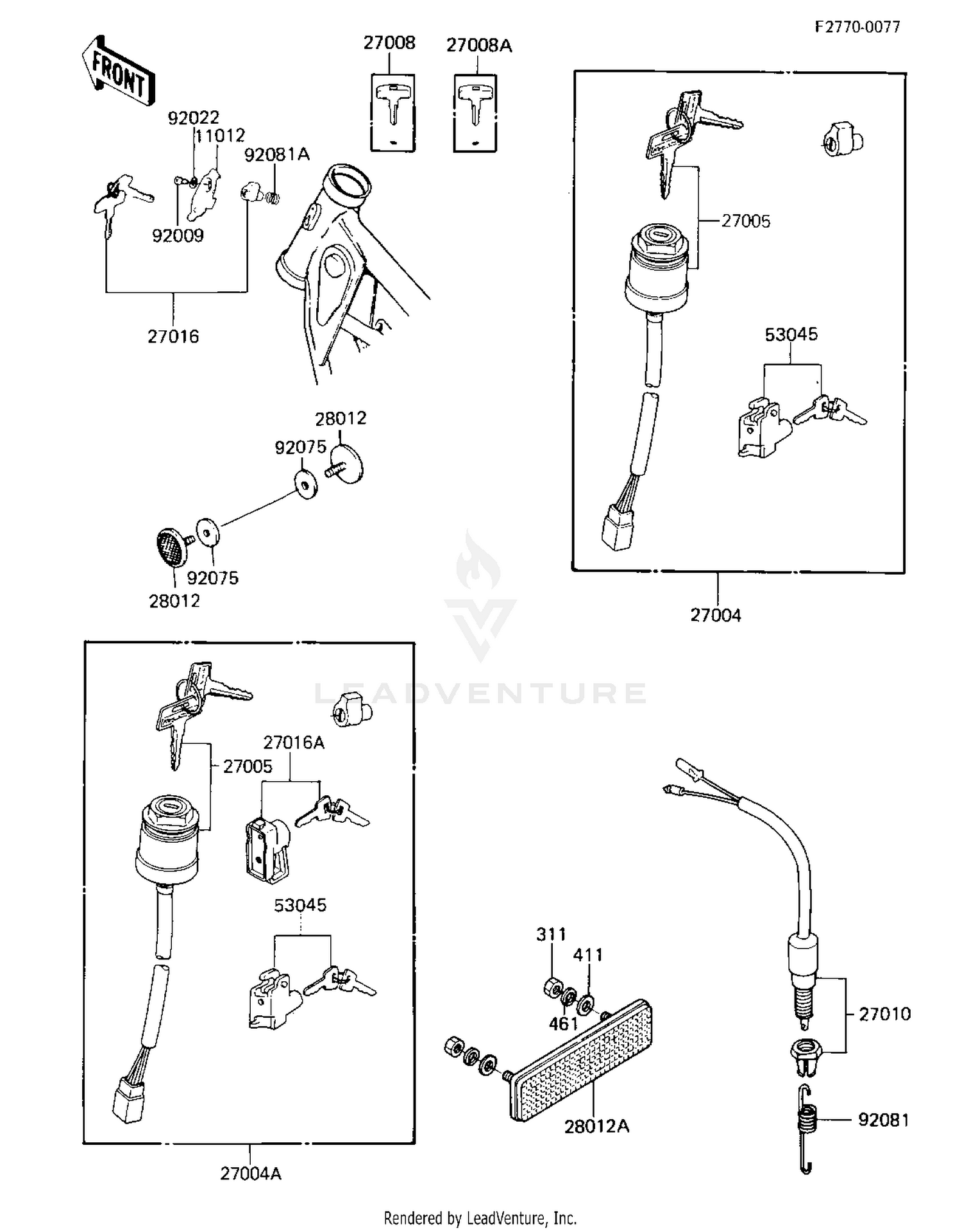 IGNITION SWITCH/LOCKS/REFLECTORS