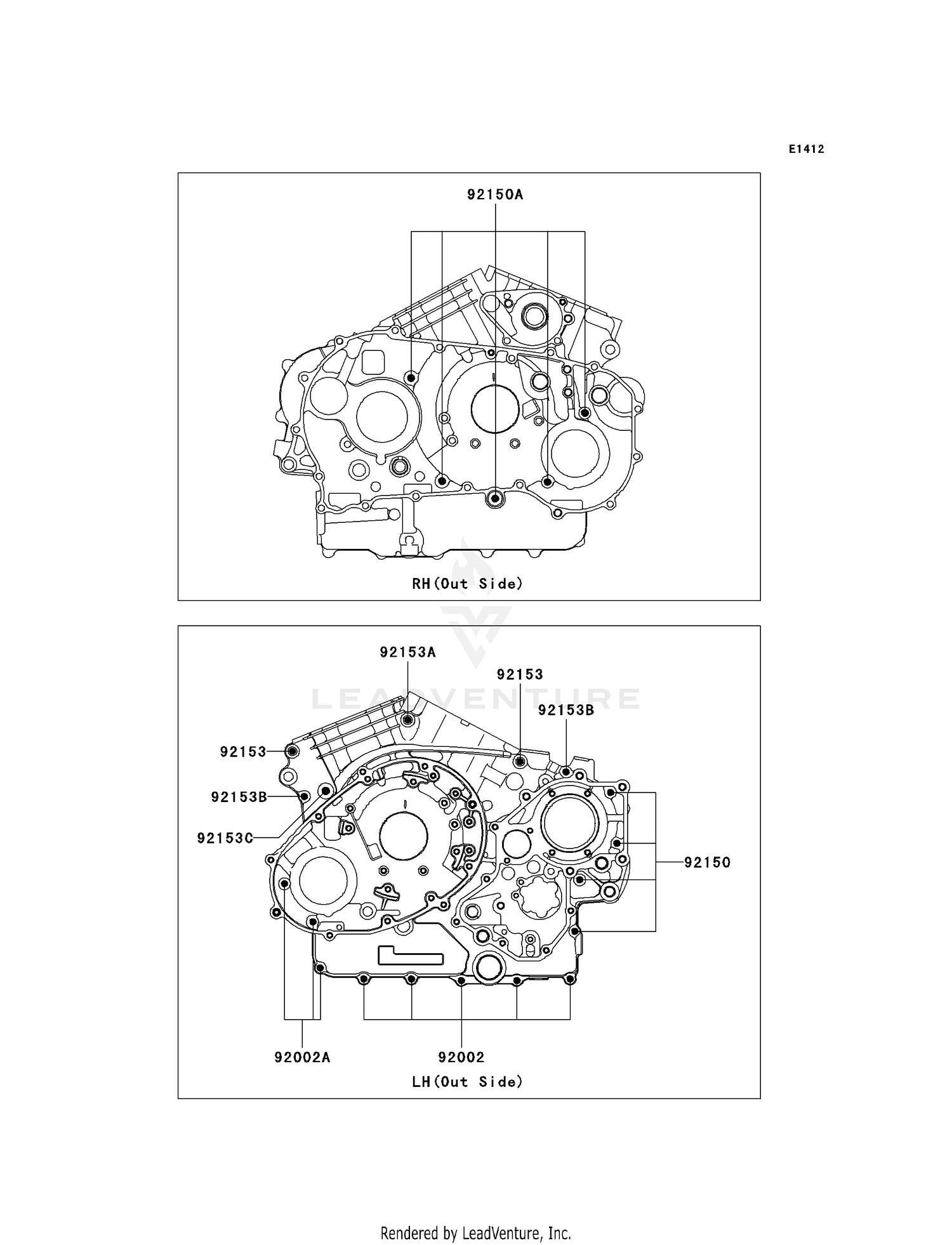 CRANKCASE BOLT PATTERN (A1/A2)