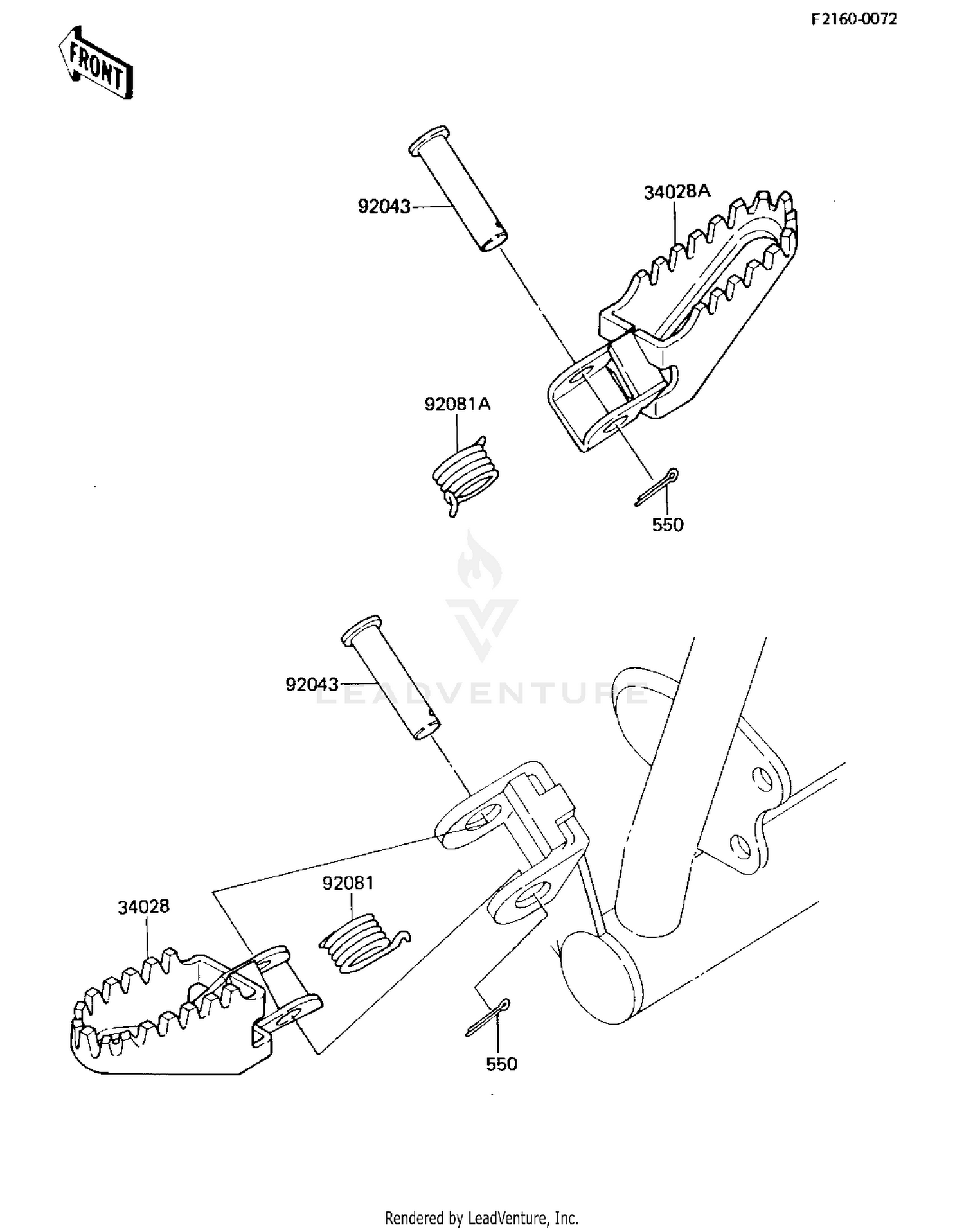 FOOTRESTS ('84 KX80-E2)