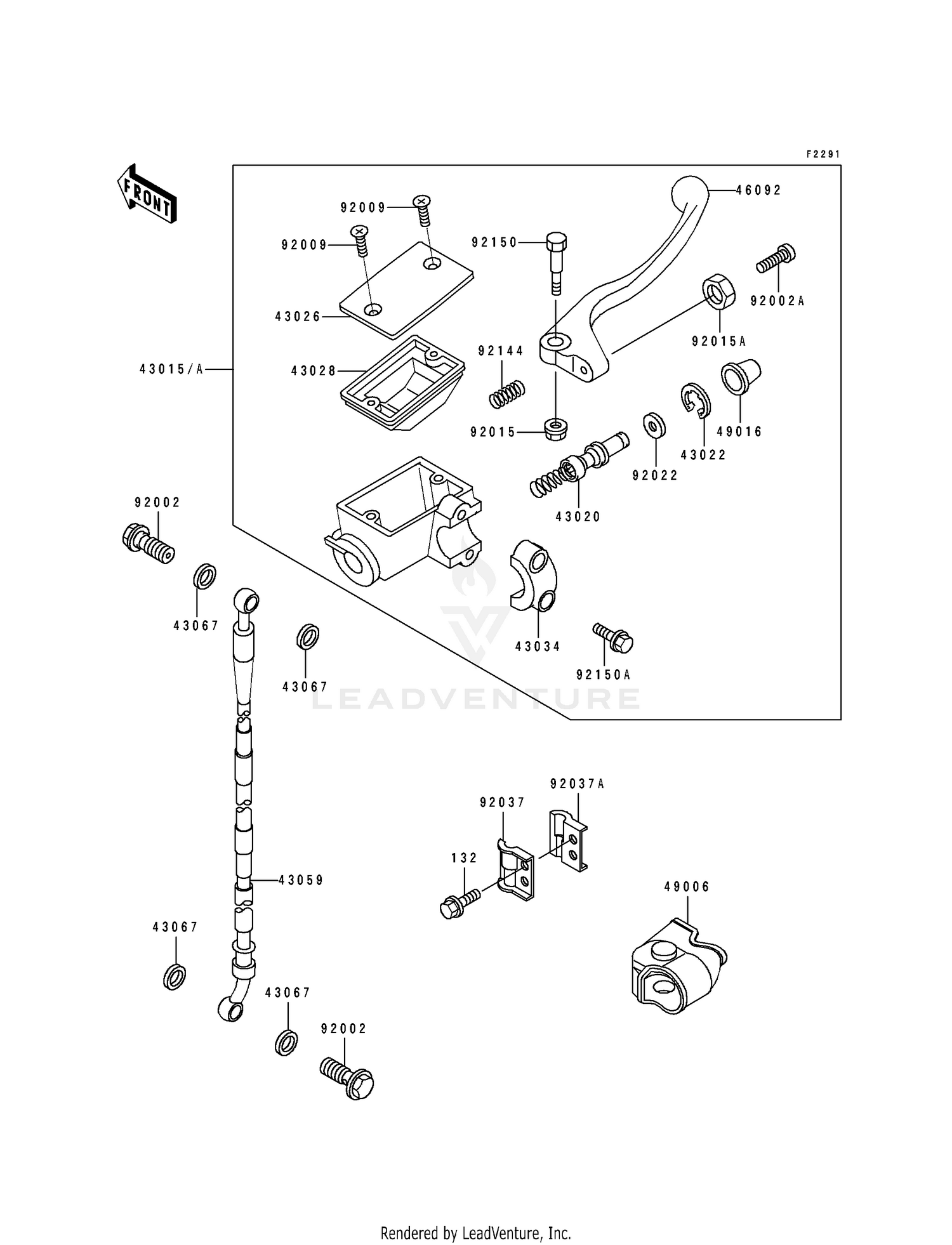 FRONT MASTER CYLINDER (KX100-B5/B6)