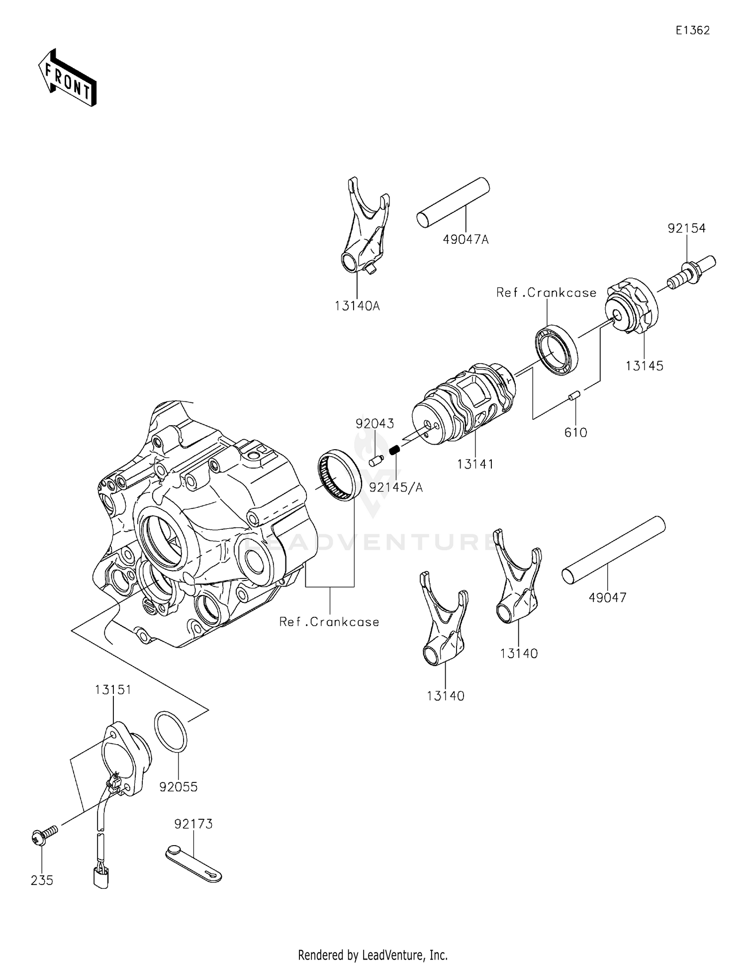 Gear Change Drum/Shift Fork(s)