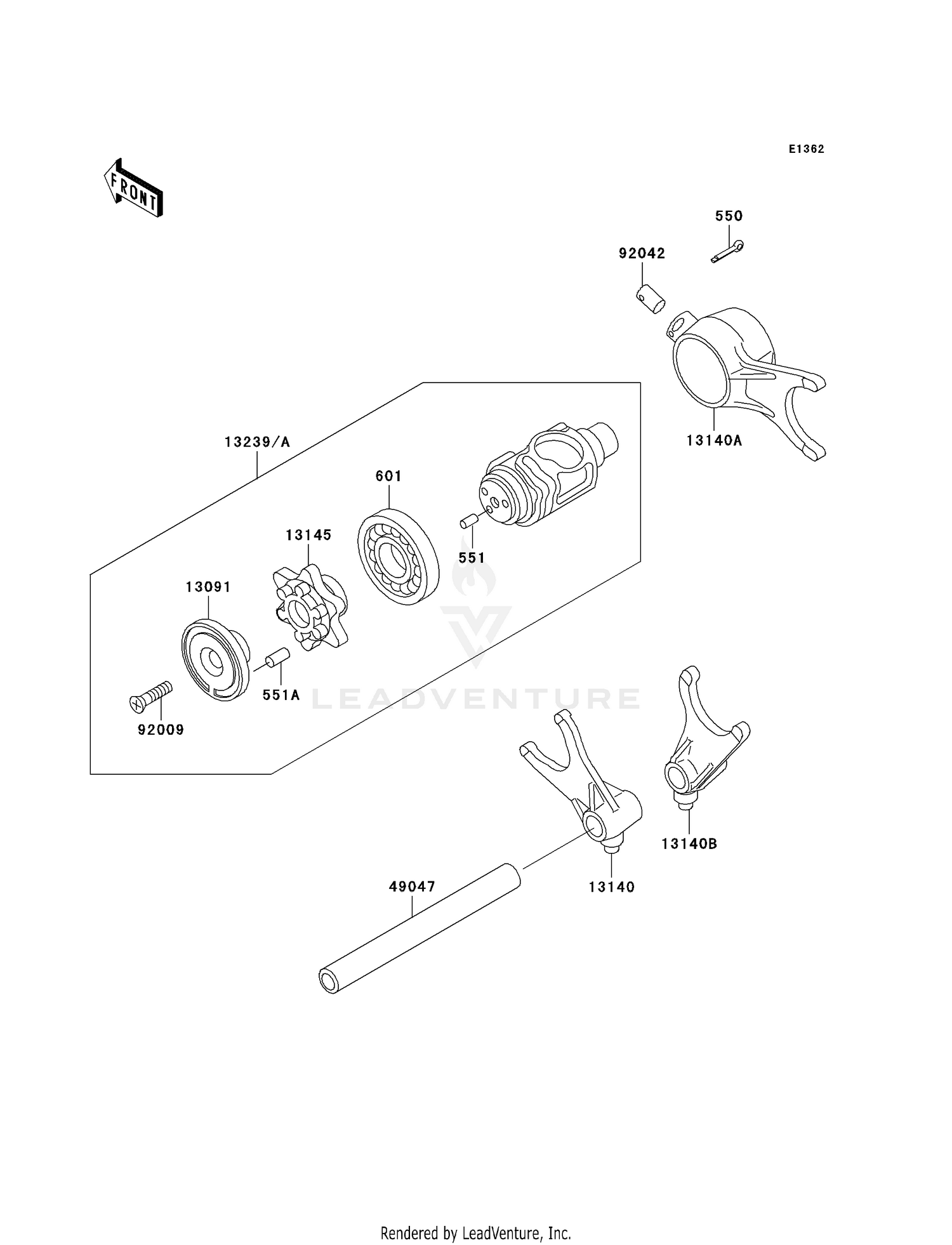 GEAR CHANGE DRUM/SHIFT FORK(S)