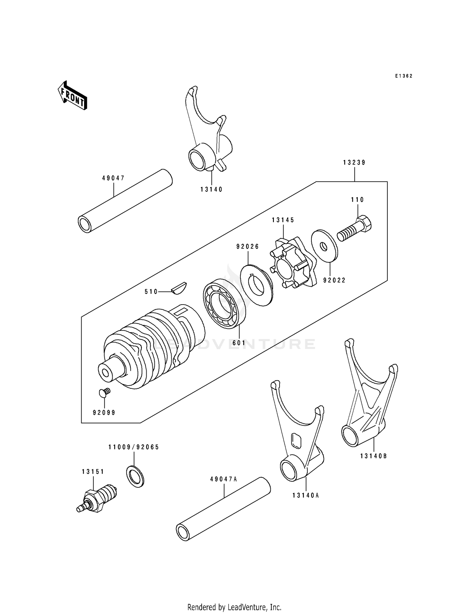 CHANGE DRUM/SHIFT FORK