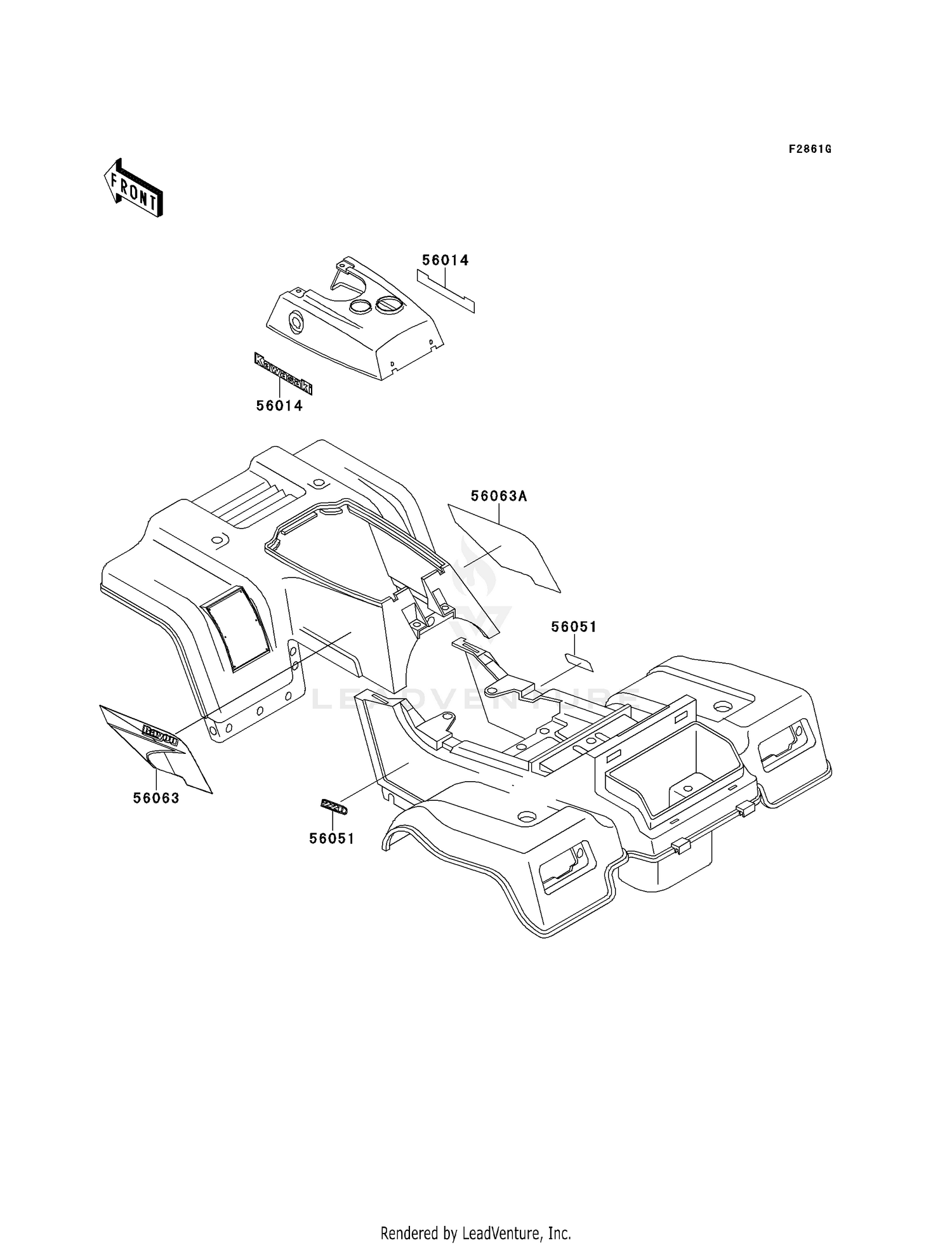 DECALS (RED)(KLF220-A13)
