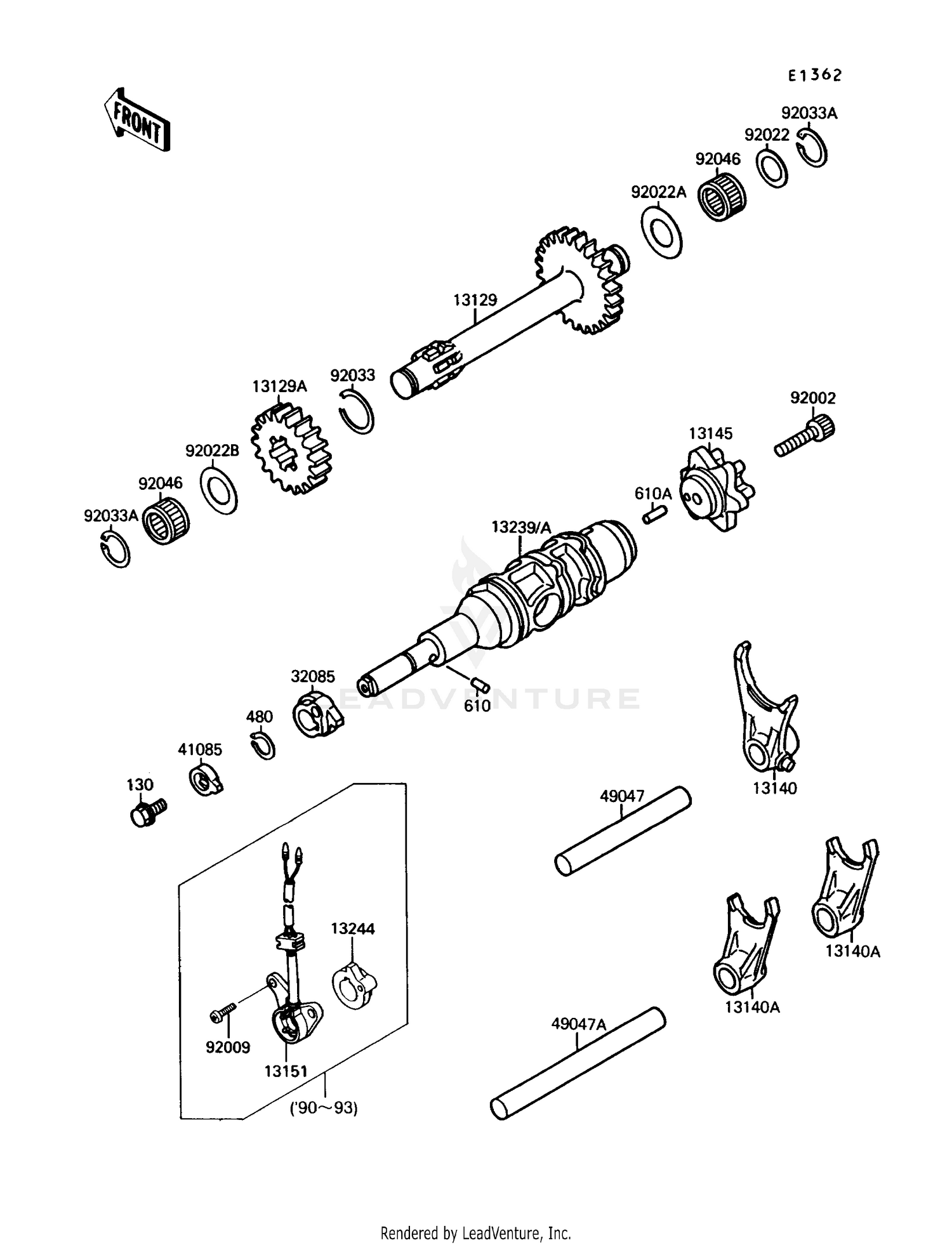 CHANGE DRUM/SHIFT FORK