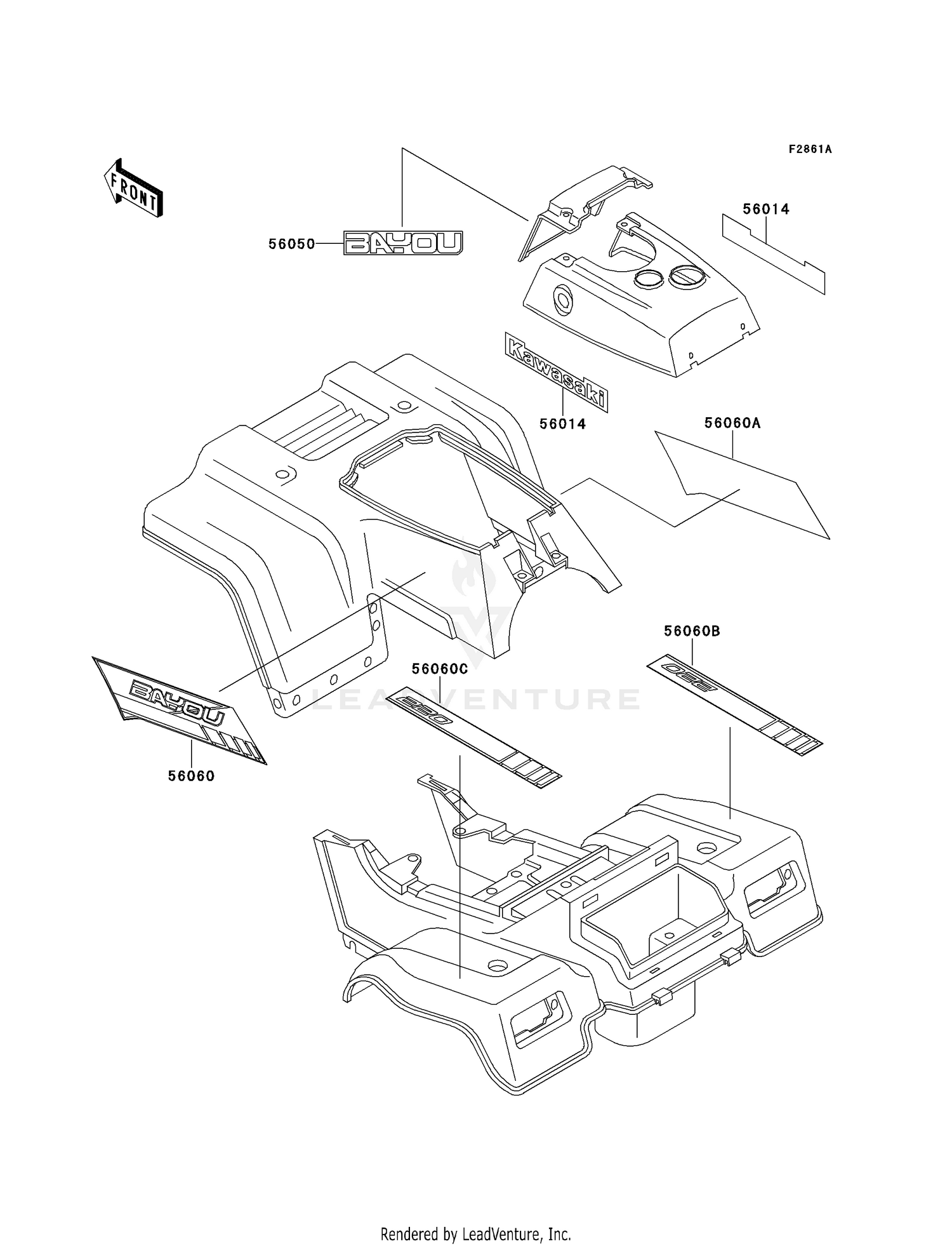 DECALS (BLUE)(KLF220-A6)