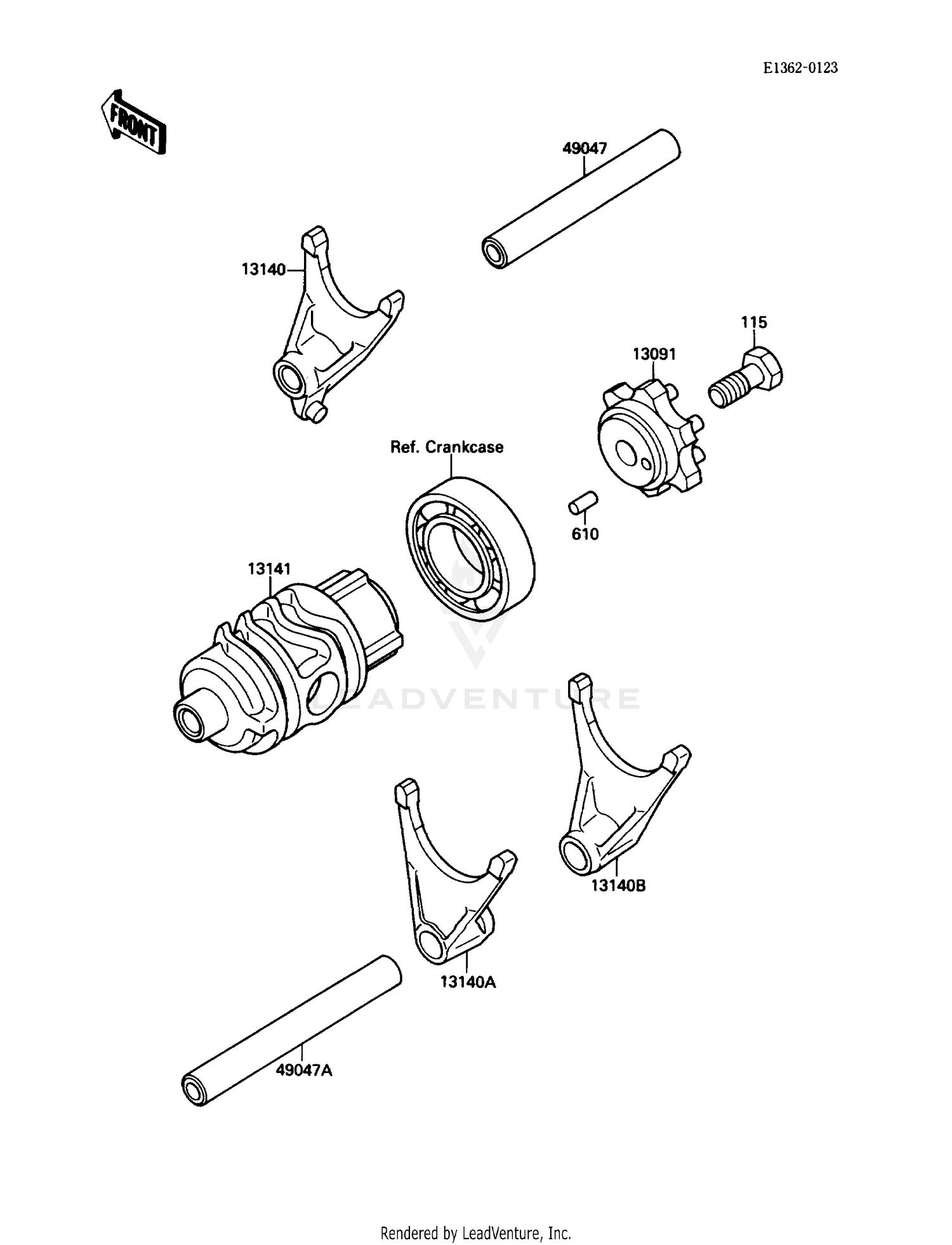 GEAR CHANGE DRUM/SHIFT FORK(S)