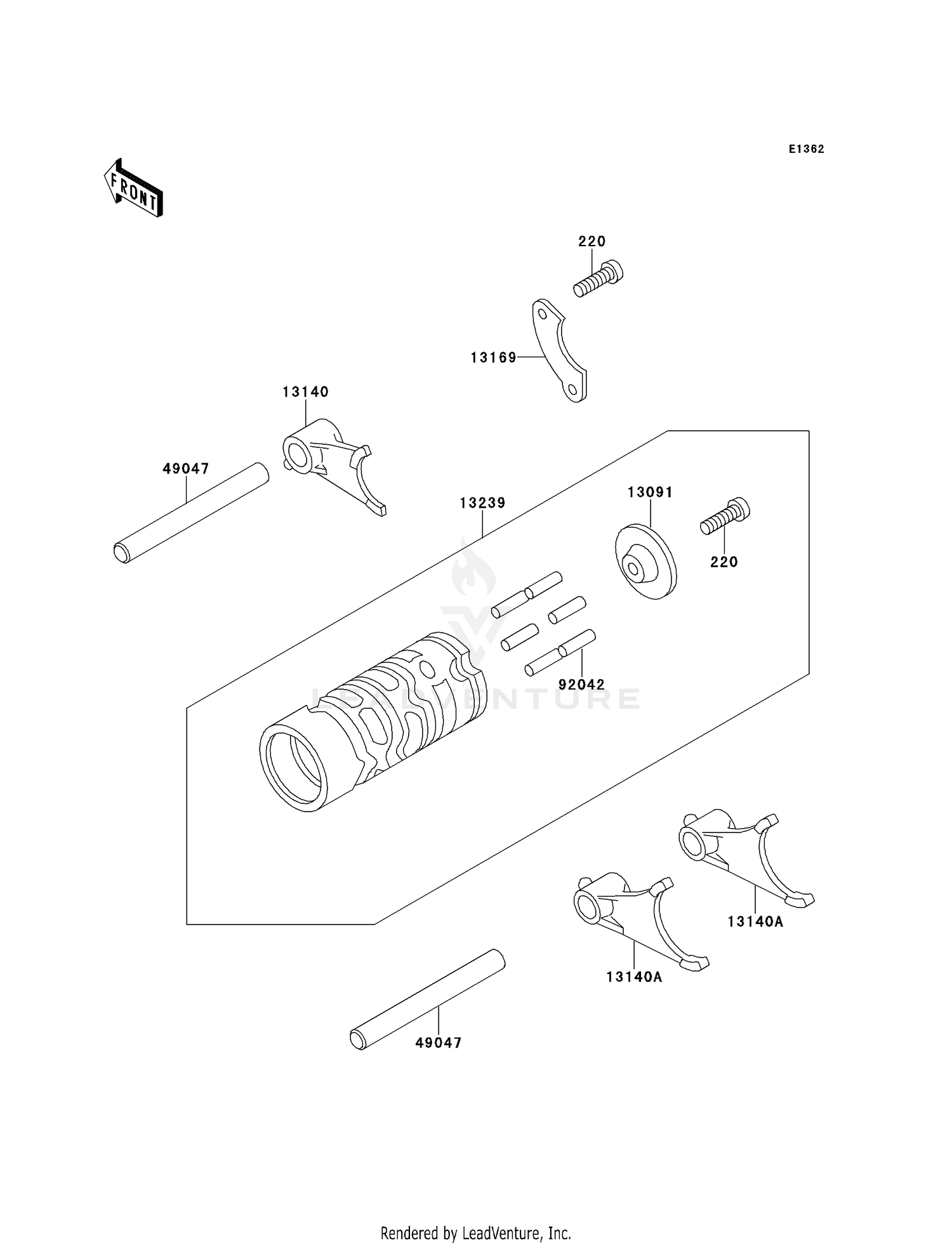 CHANGE DRUM/SHIFT FORK