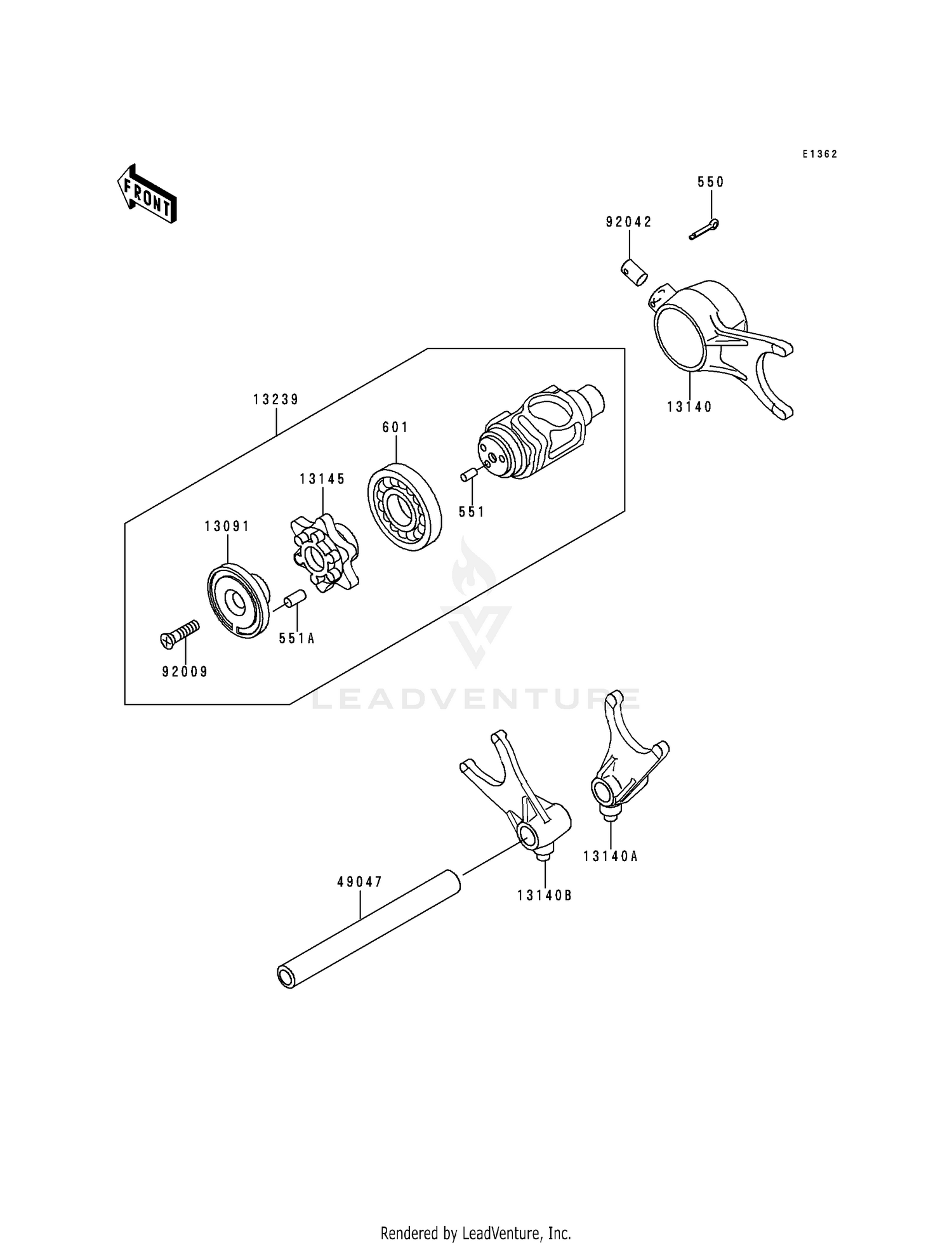 GEAR CHANGE DRUM/SHIFT FORK(S)