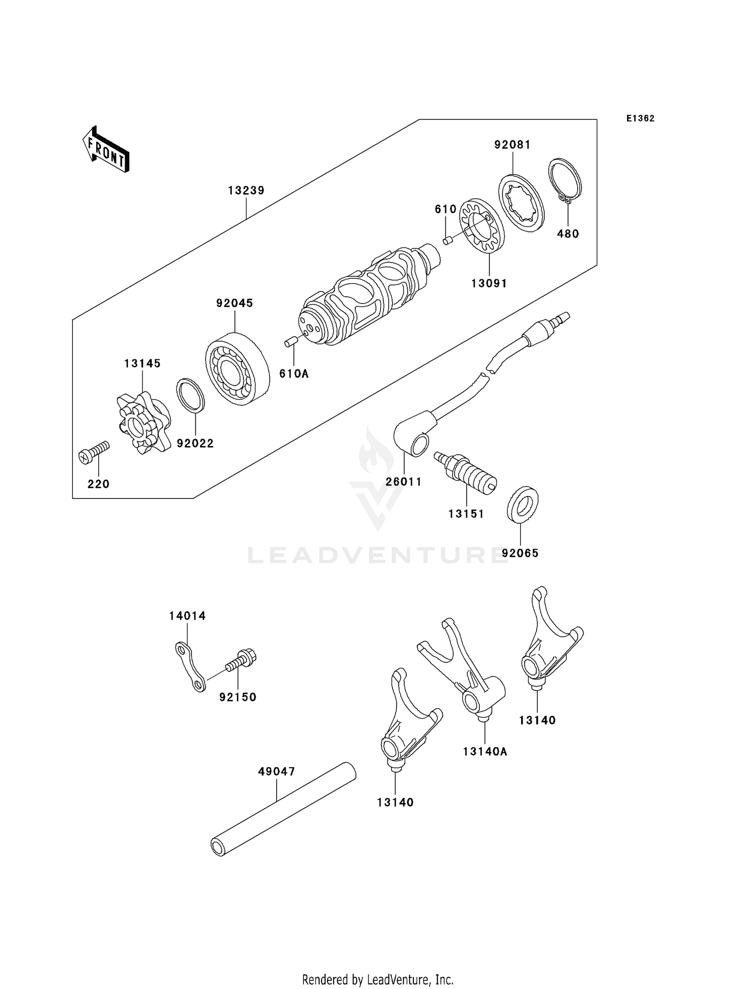 GEAR CHANGE DRUM/SHIFT FORK(S)