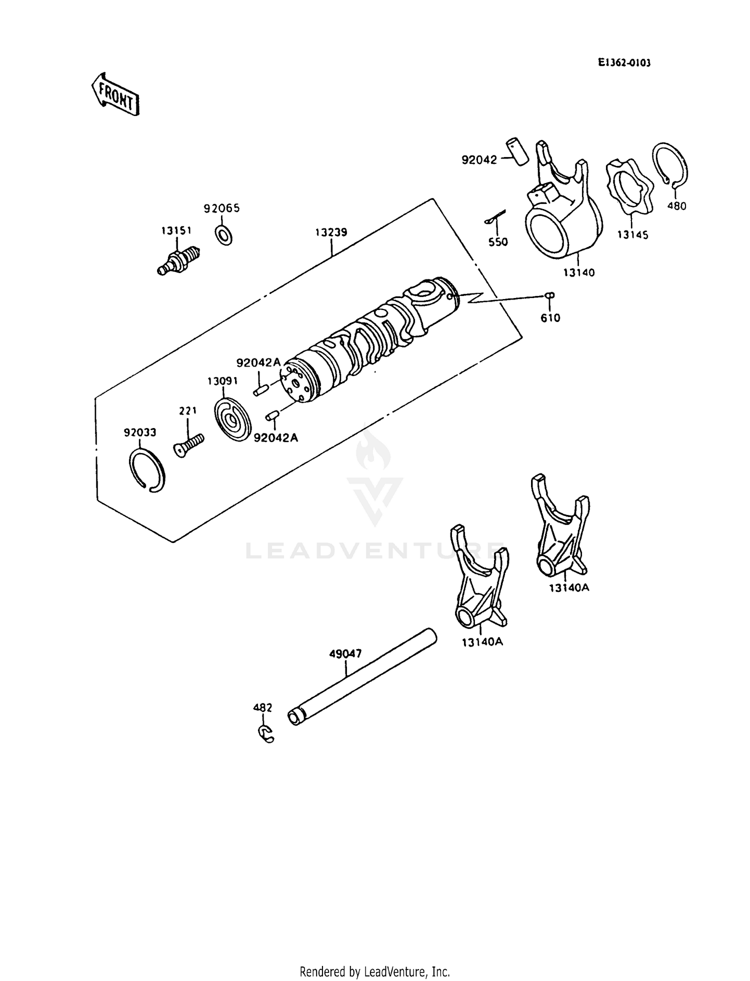 GEAR CHANGE DRUM/SHIFT FORK(S)