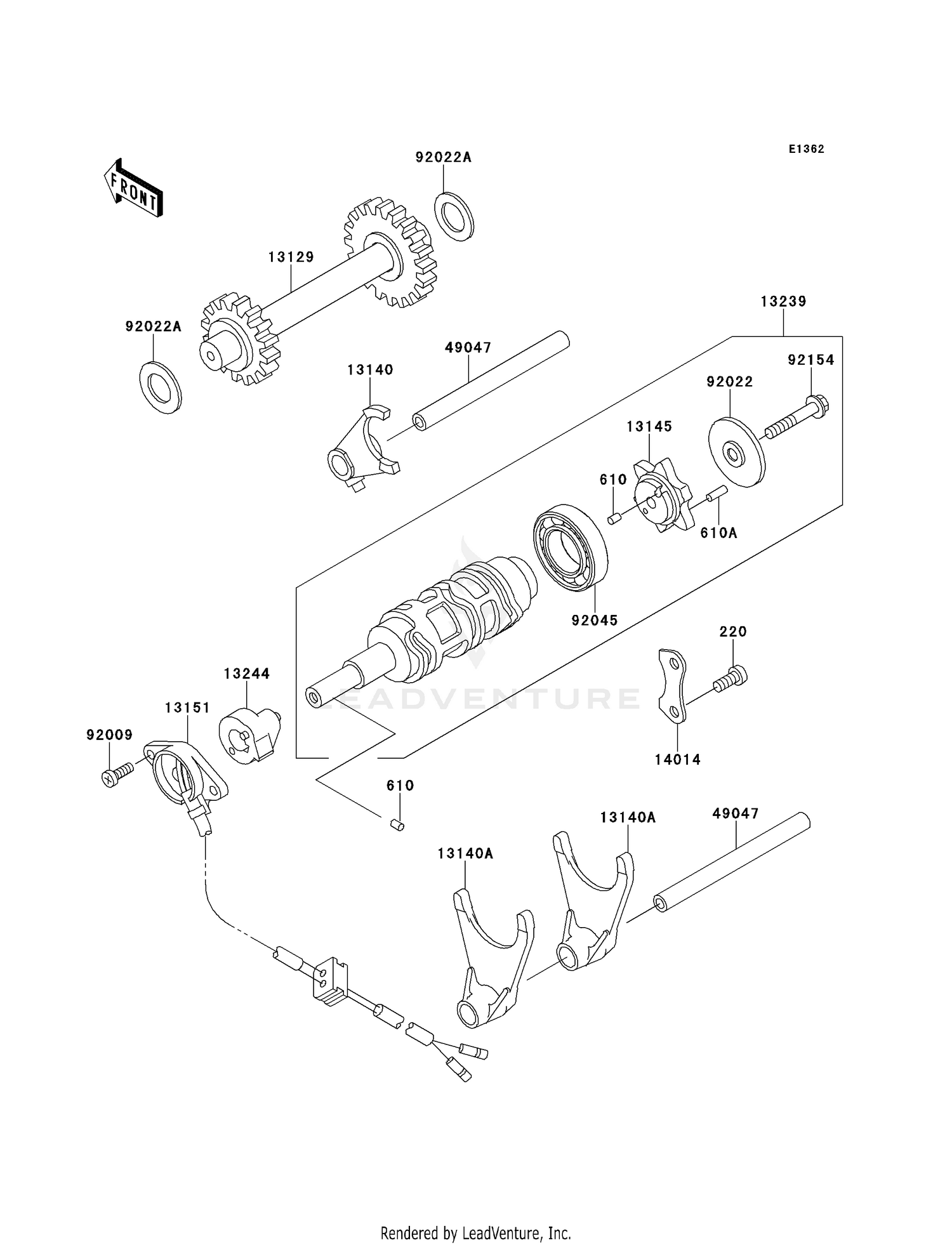 GEAR CHANGE DRUM/SHIFT FORK(S)