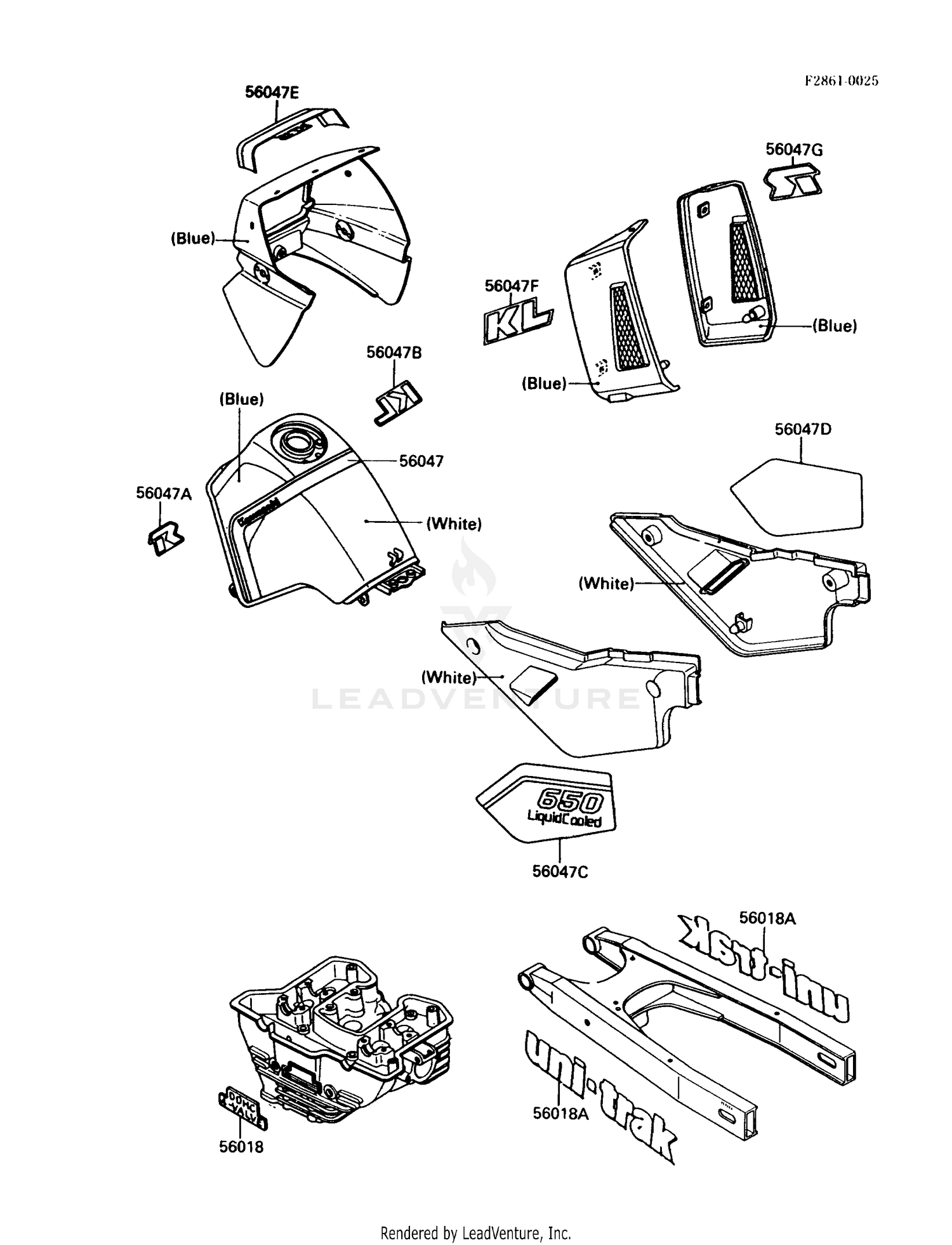 DECAL (BLUE/WHITE)(KL650-A2)