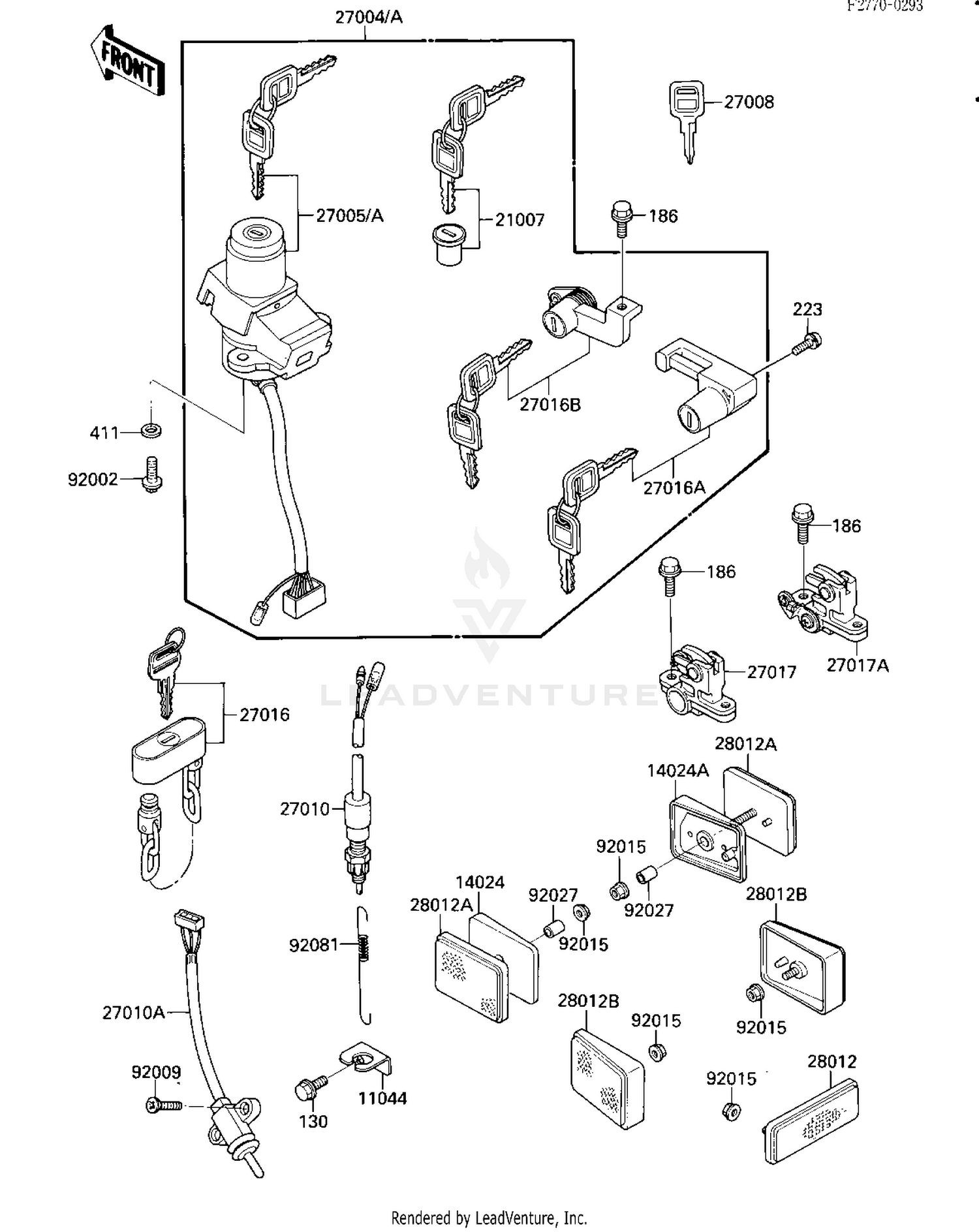 IGNITION SWITCH/LOCKS/REFLECTORS
