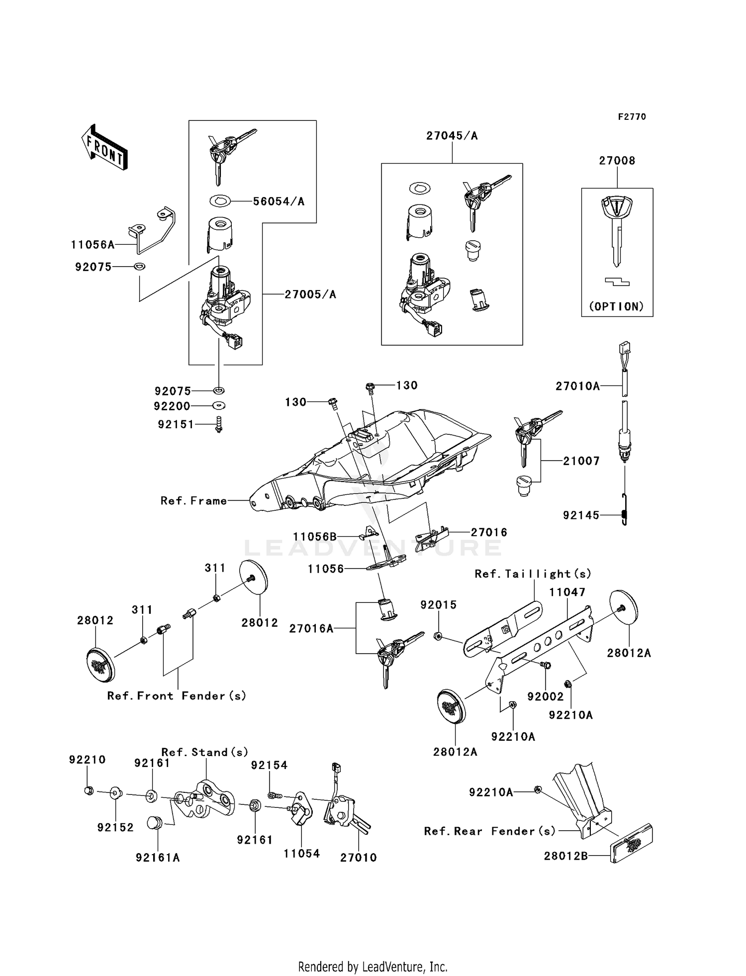 IGNITION SWITCH/LOCKS/REFLECTORS