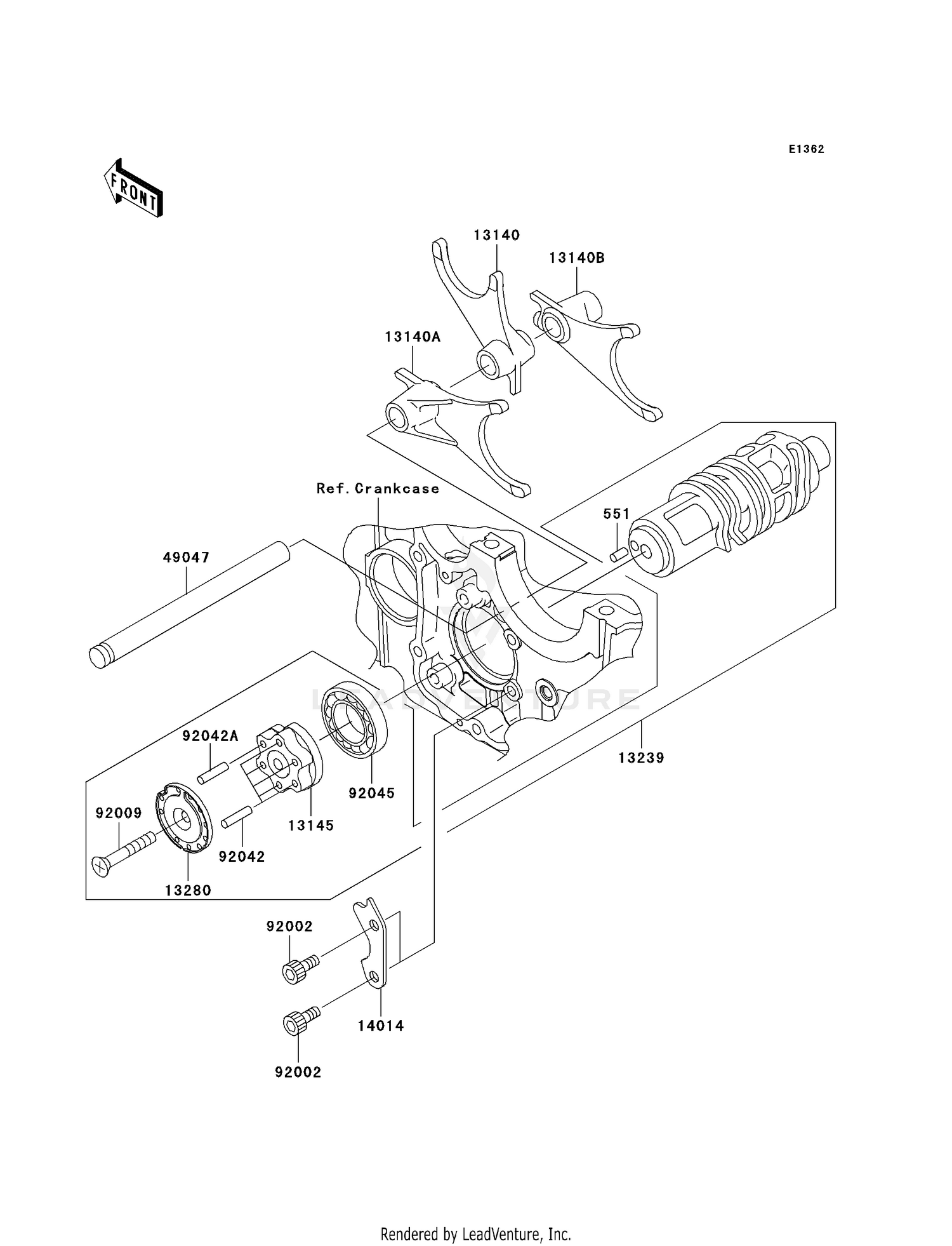 GEAR CHANGE DRUM/SHIFT FORK(S)