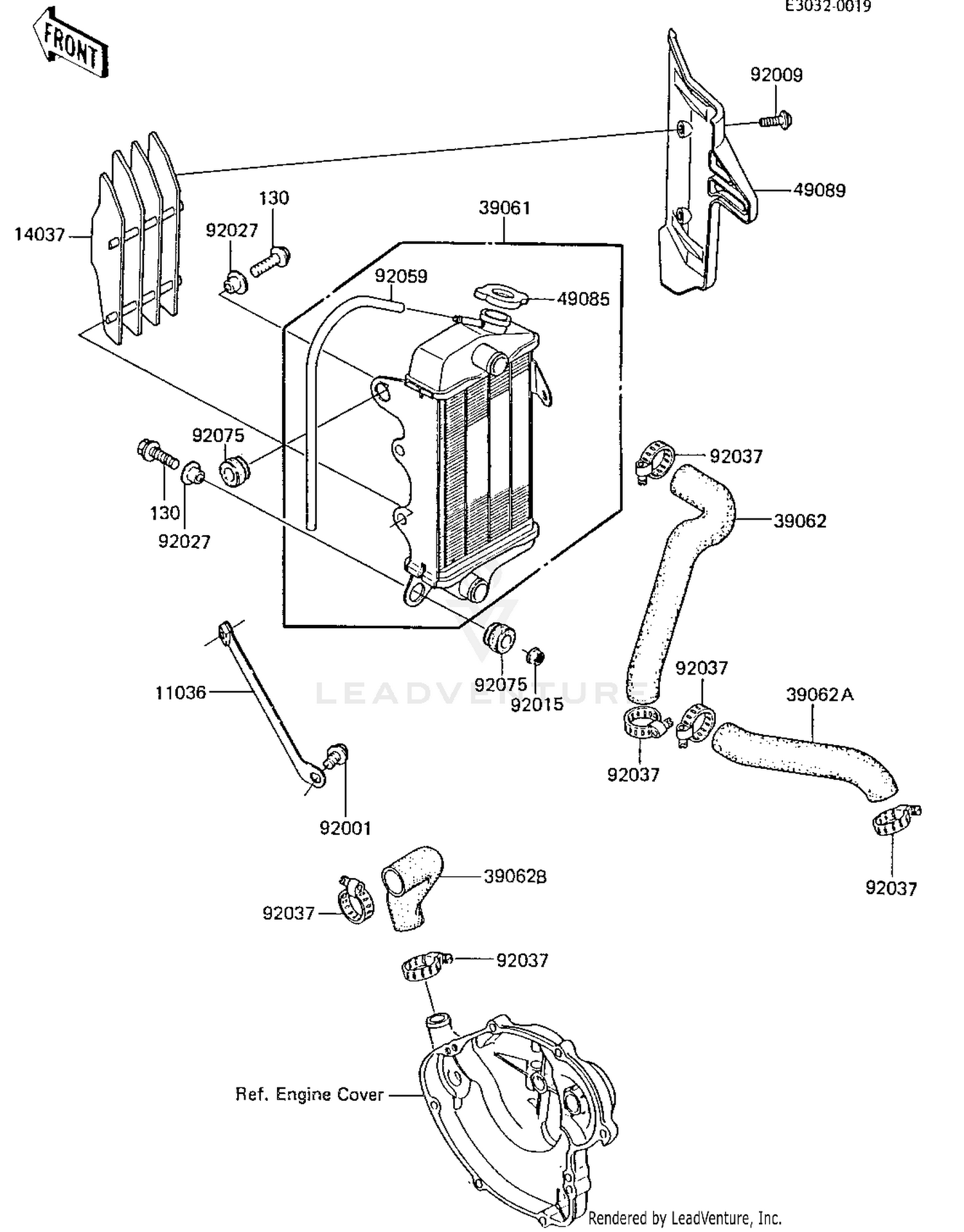RADIATOR ('85 KX80-E3)