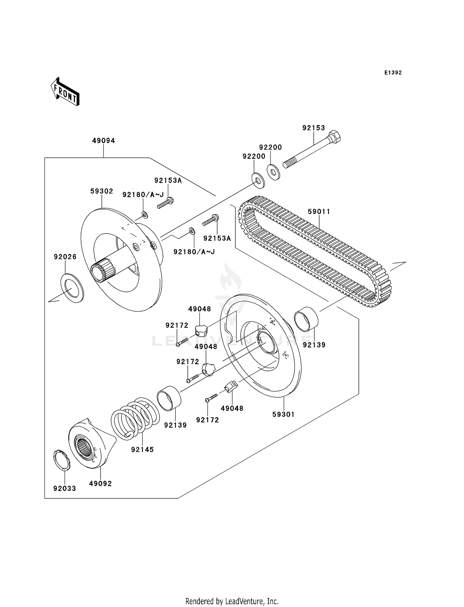 DRIVEN CONVERTER/DRIVE BELT