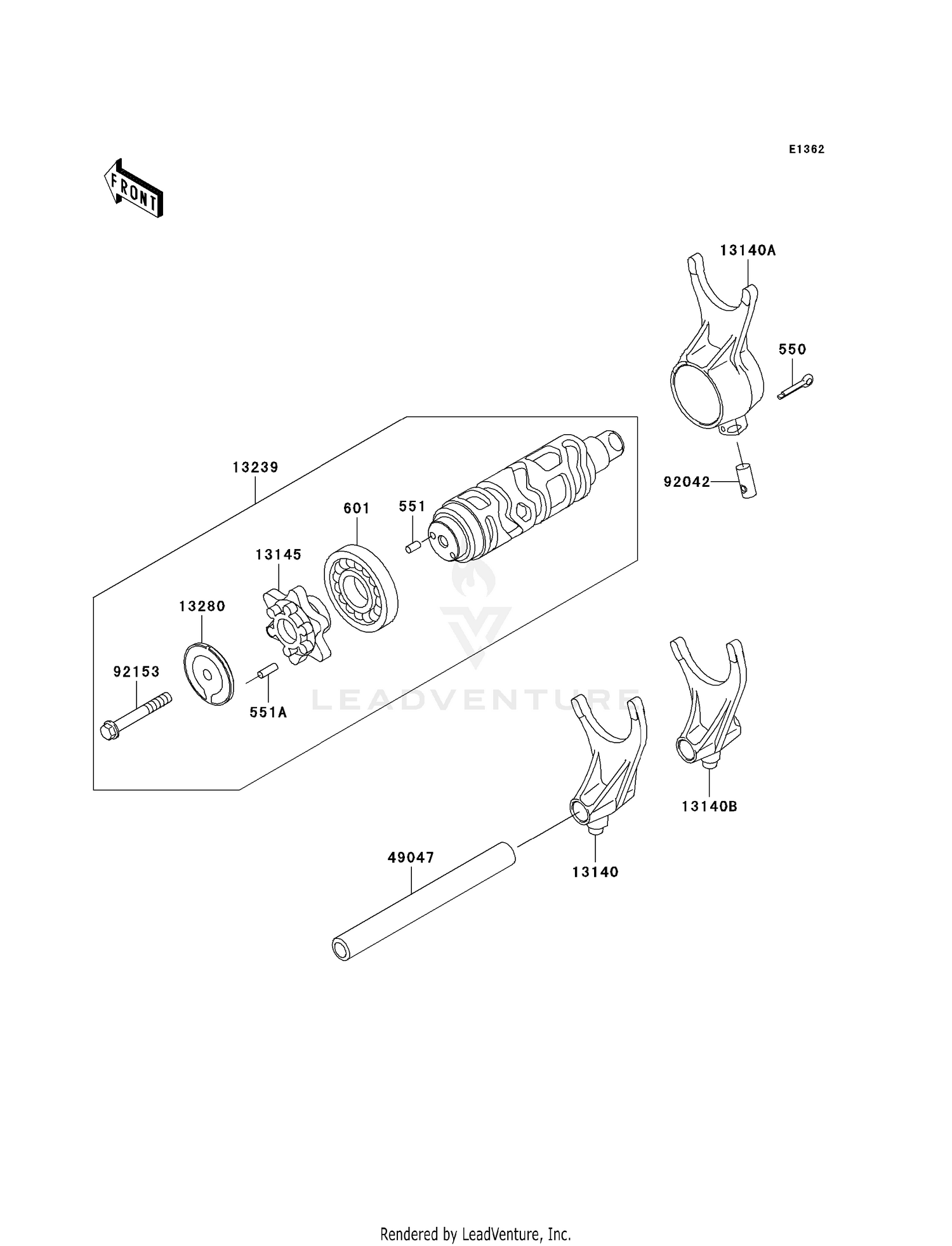 GEAR CHANGE DRUM/SHIFT FORK(S)