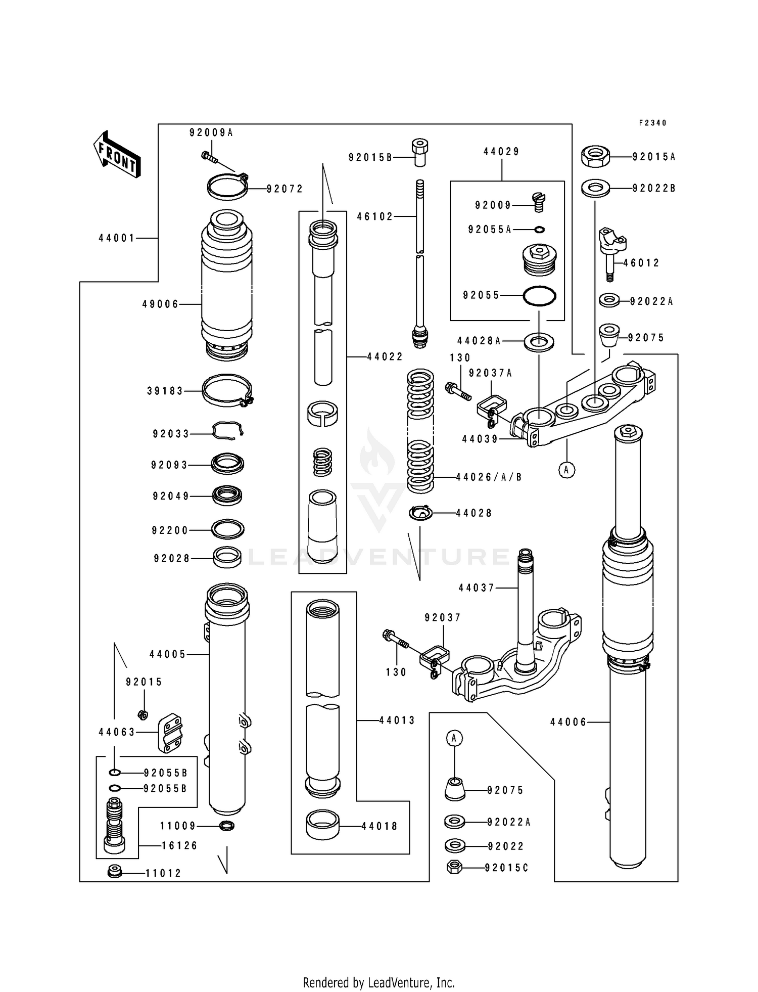 FRONT FORK (KX500-E1)