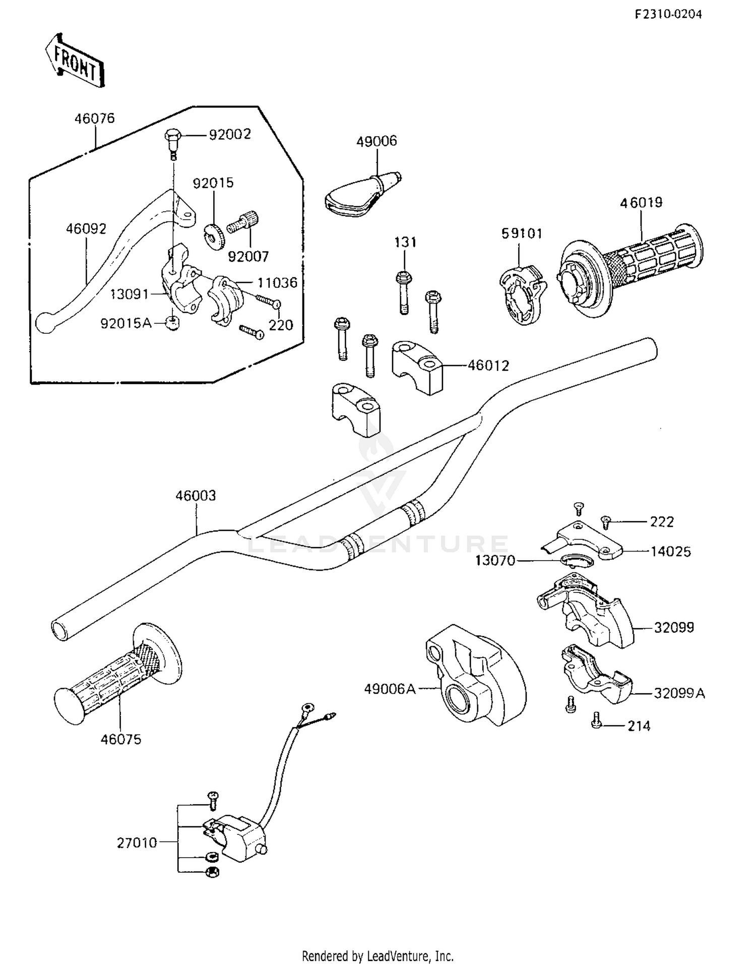 HANDLEBAR ('85 KX80-E3)