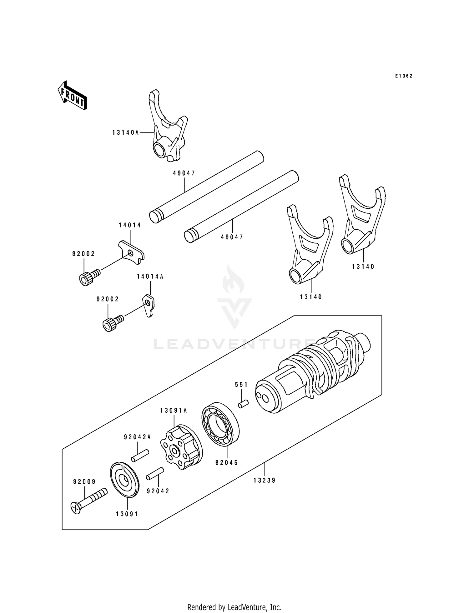 GEAR CHANGE DRUM/SHIFT FORK(S)