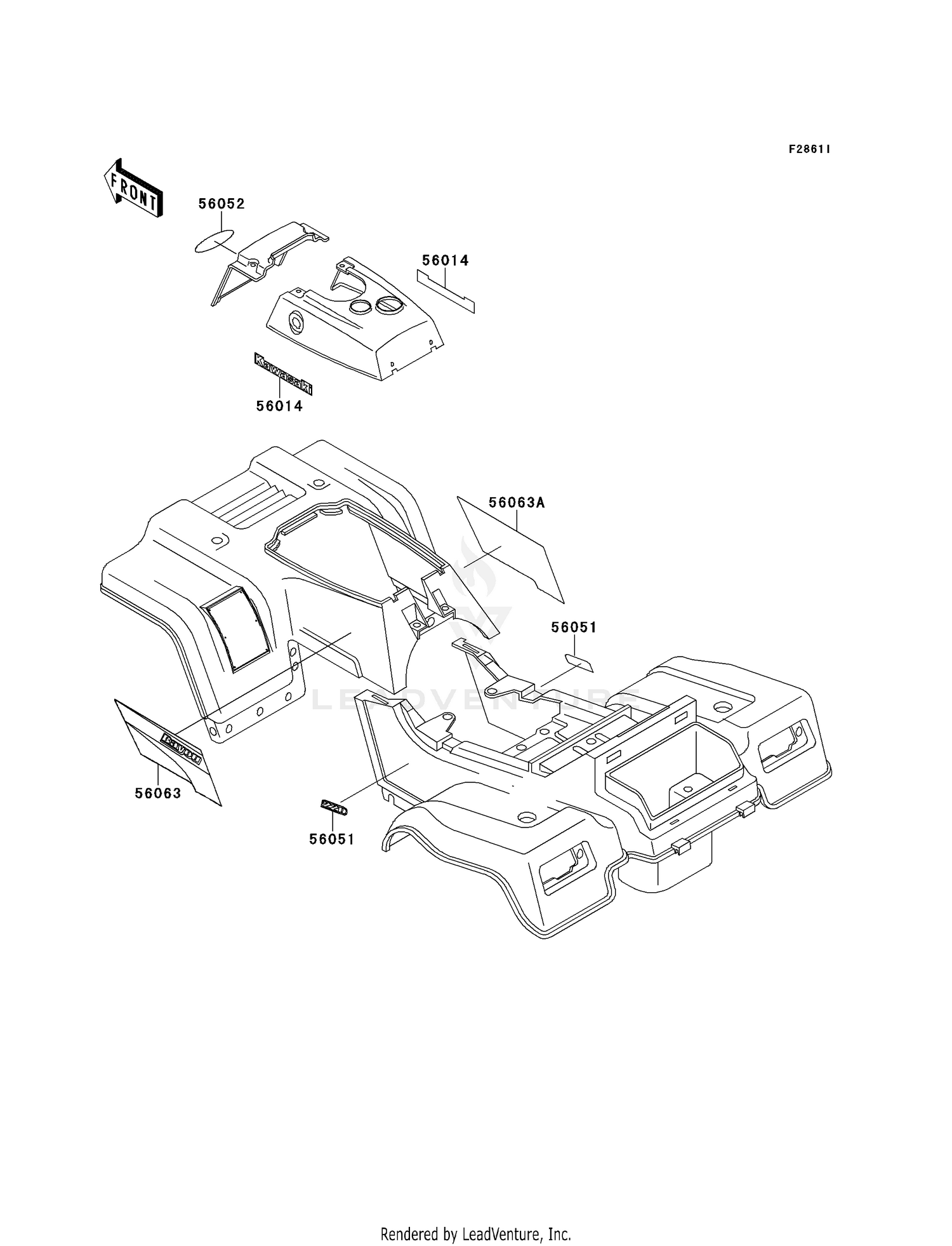DECALS (RED)(KLF220-A14)