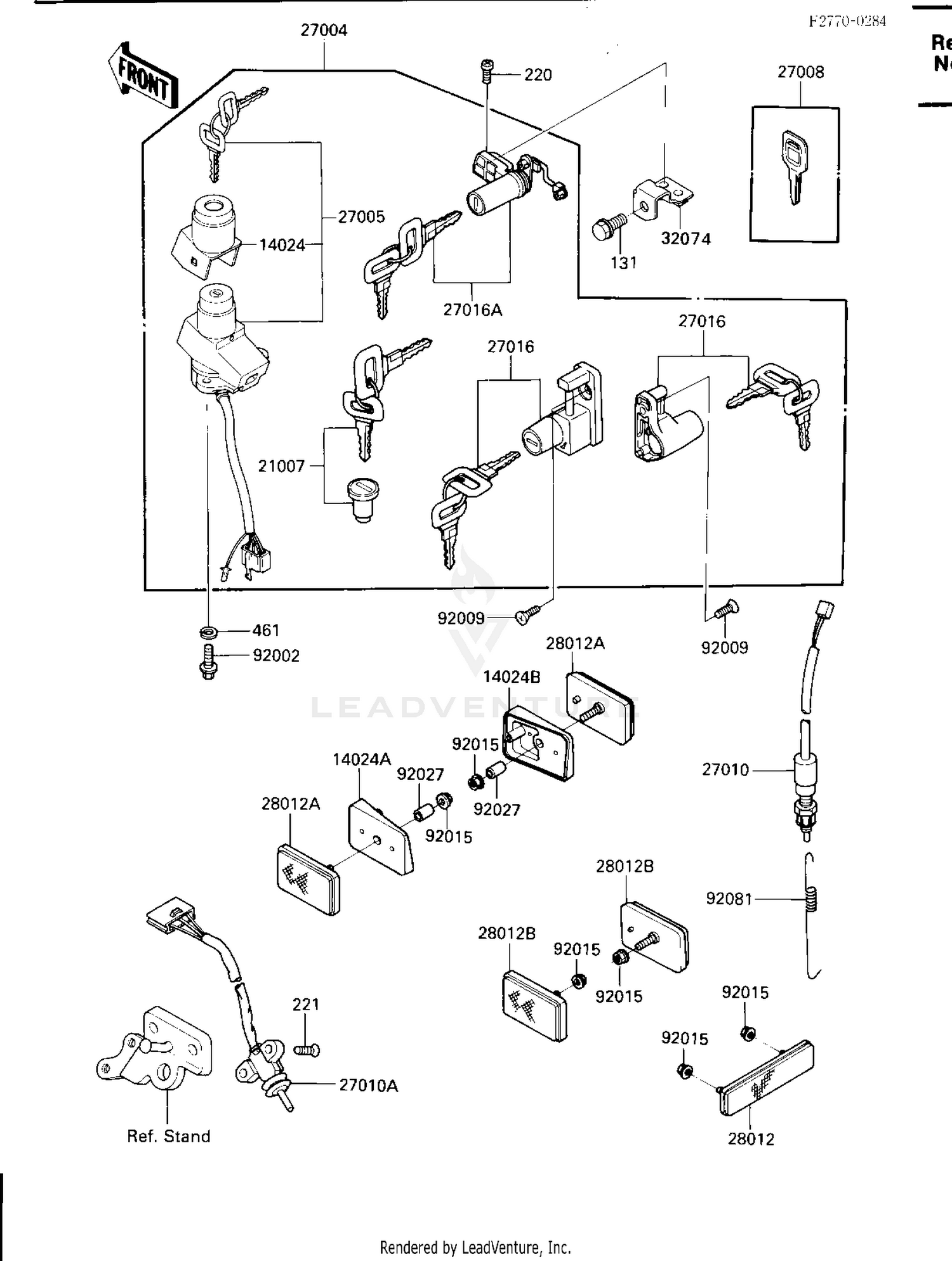 IGNITION SWITCH/LOCKS/REFLECTORS